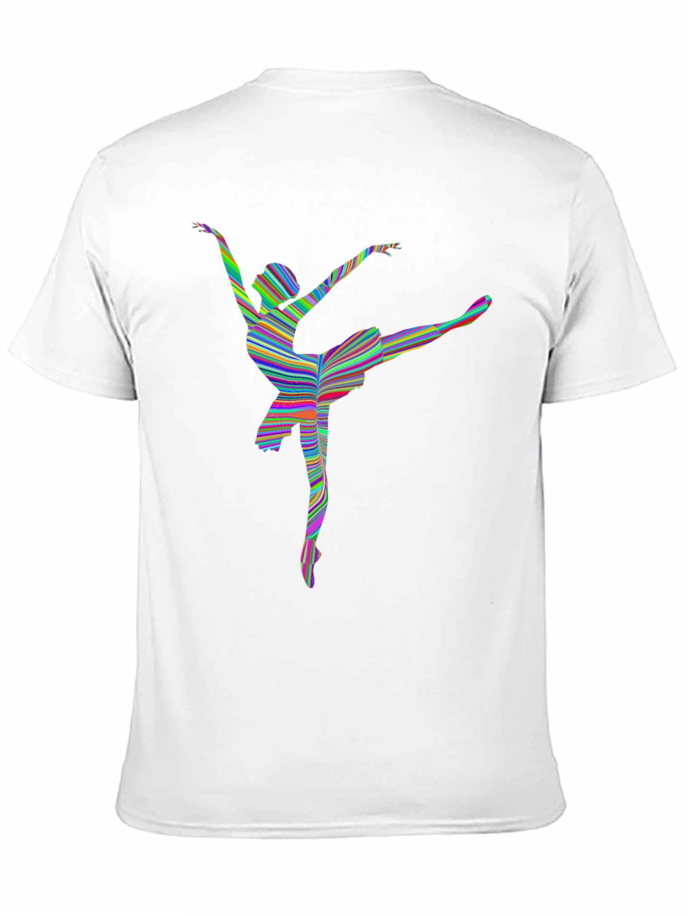 Stripped Ballerina Graphic T-Shirt
