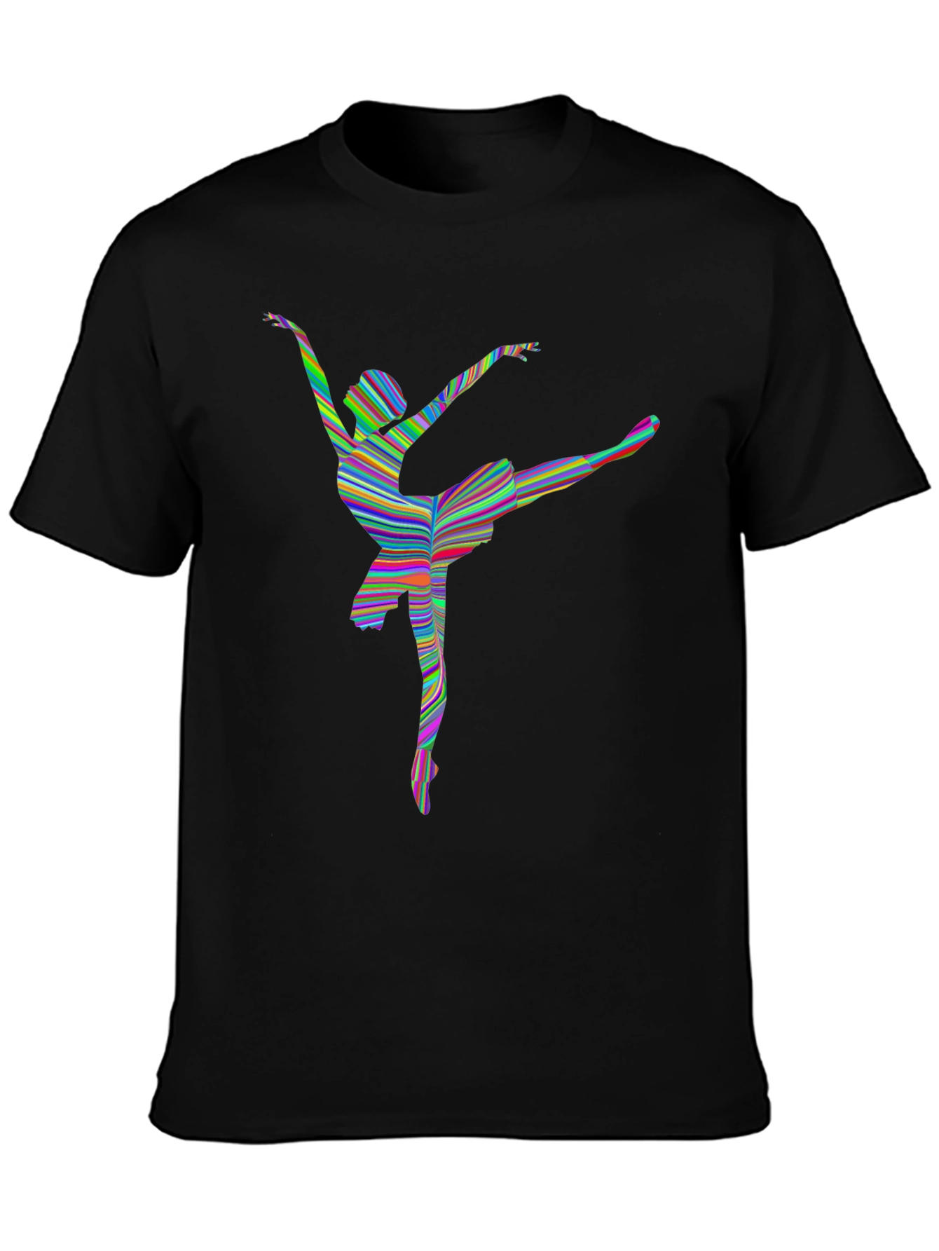 Stripped Ballerina Graphic T-Shirt
