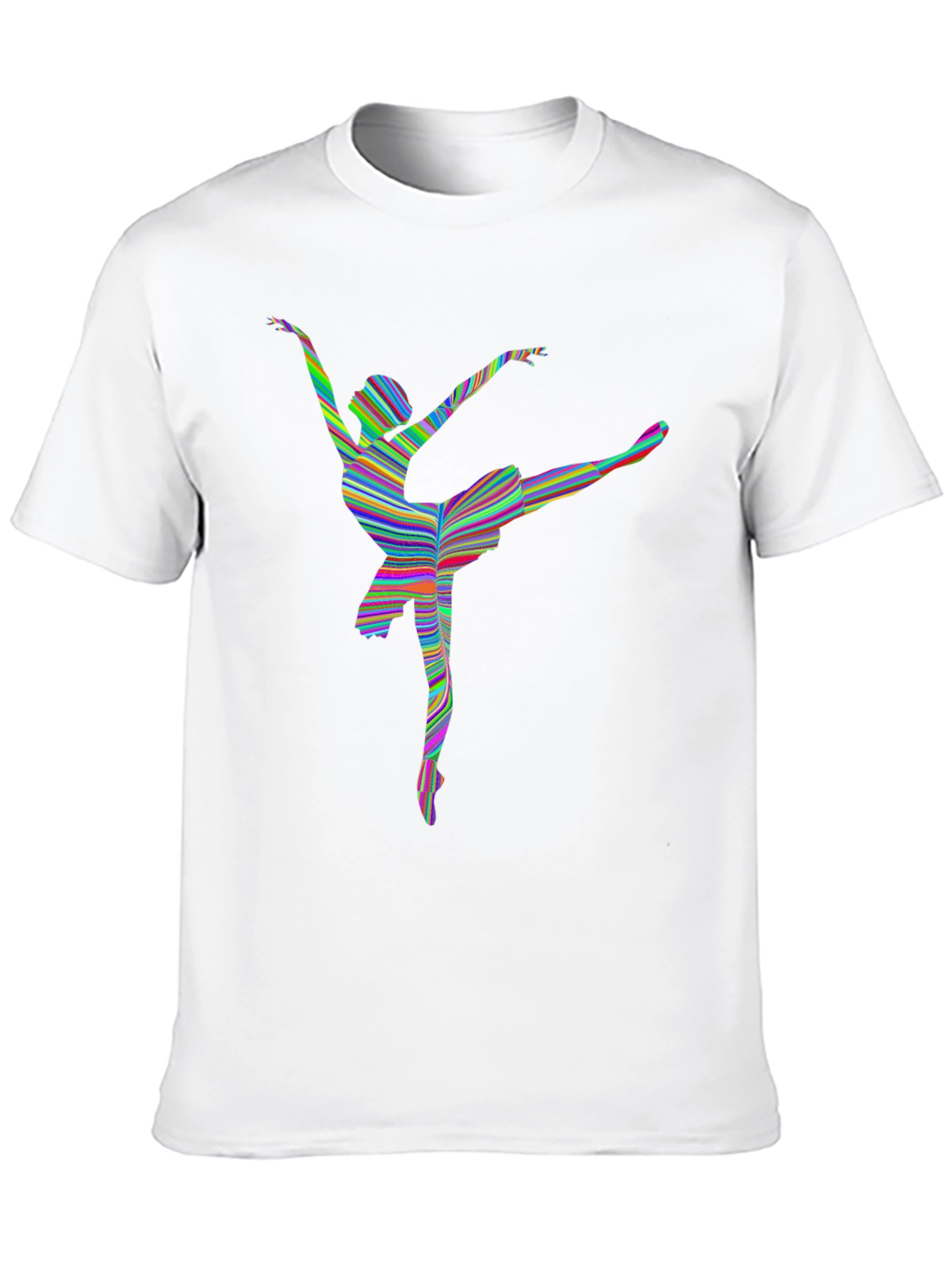Stripped Ballerina Graphic T-Shirt