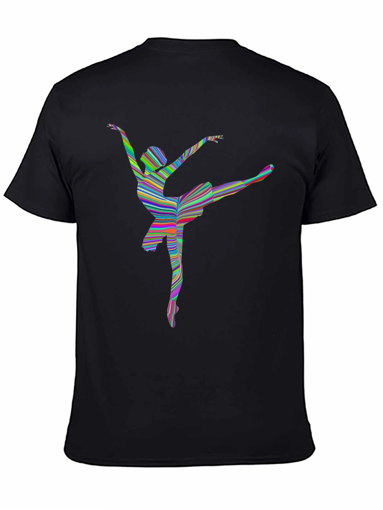 Stripped Ballerina Graphic T-Shirt