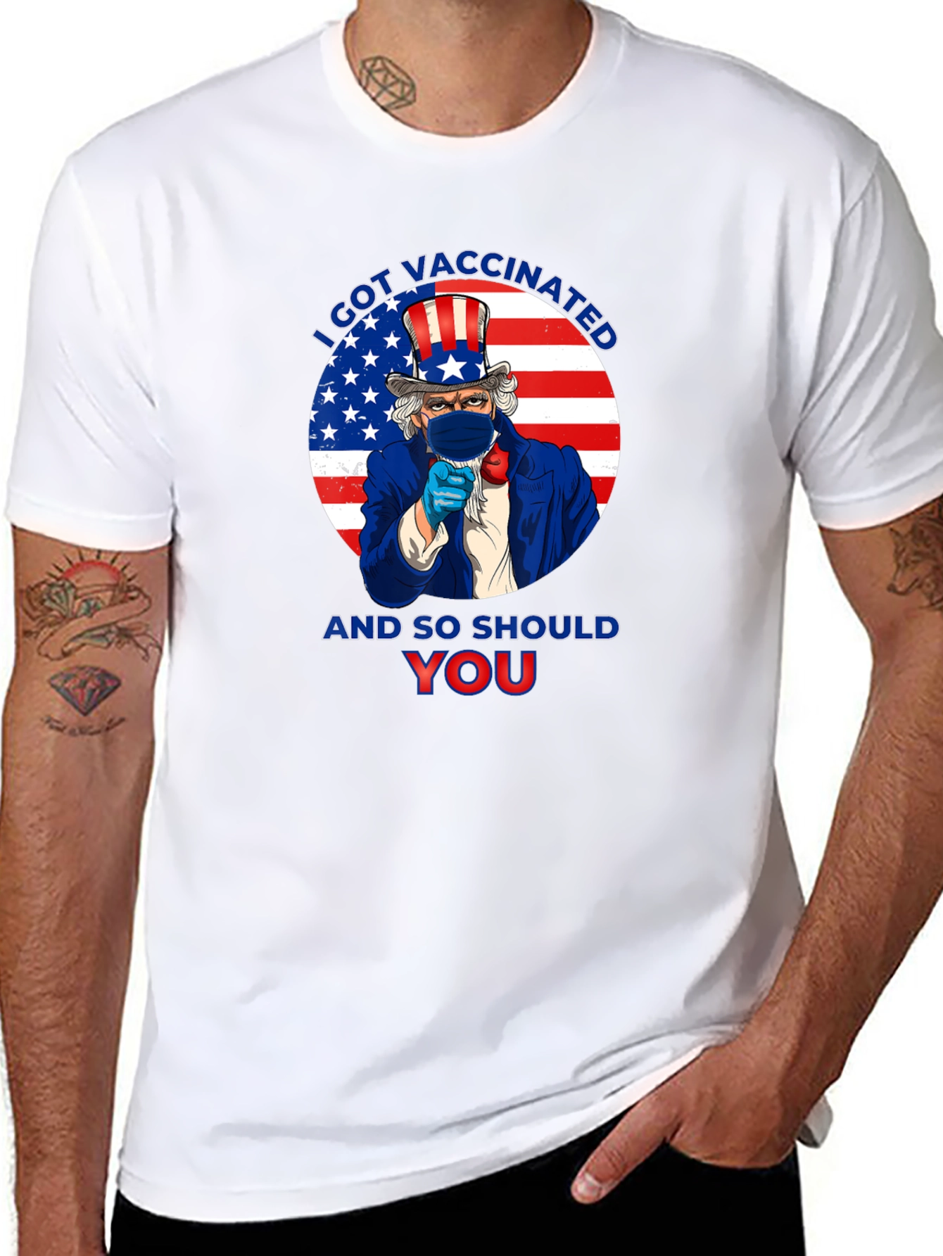 I Got Vaccinated Uncle Sam T-Shirt