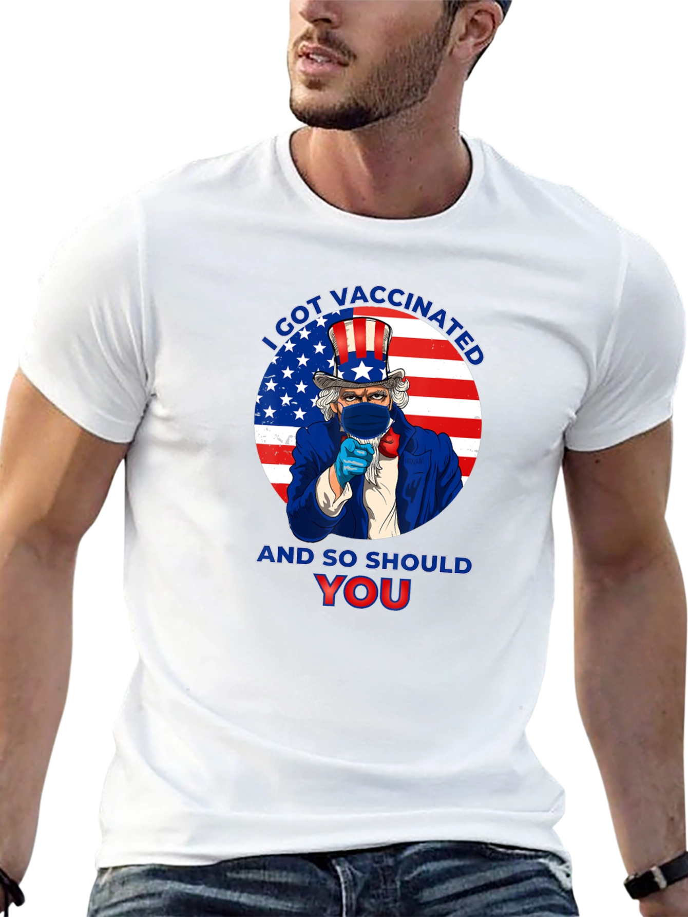 I Got Vaccinated Uncle Sam T-Shirt