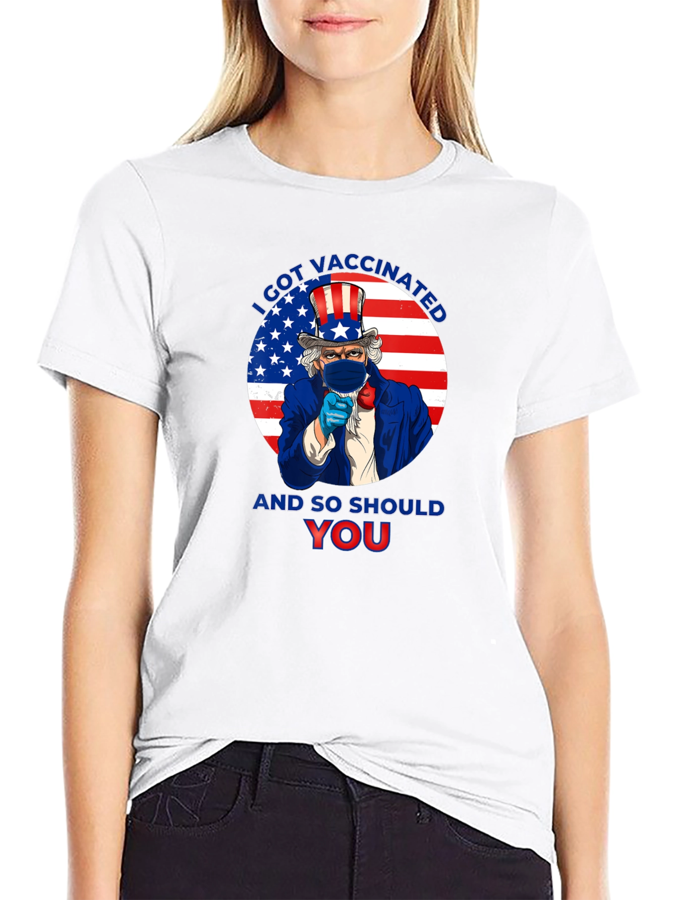 I Got Vaccinated Uncle Sam T-Shirt