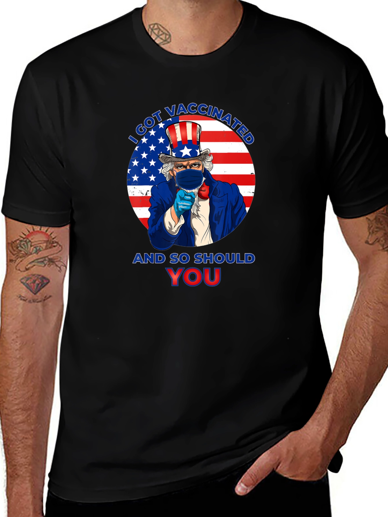 I Got Vaccinated Uncle Sam T-Shirt