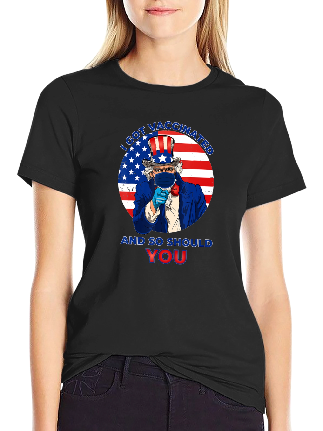 I Got Vaccinated Uncle Sam T-Shirt