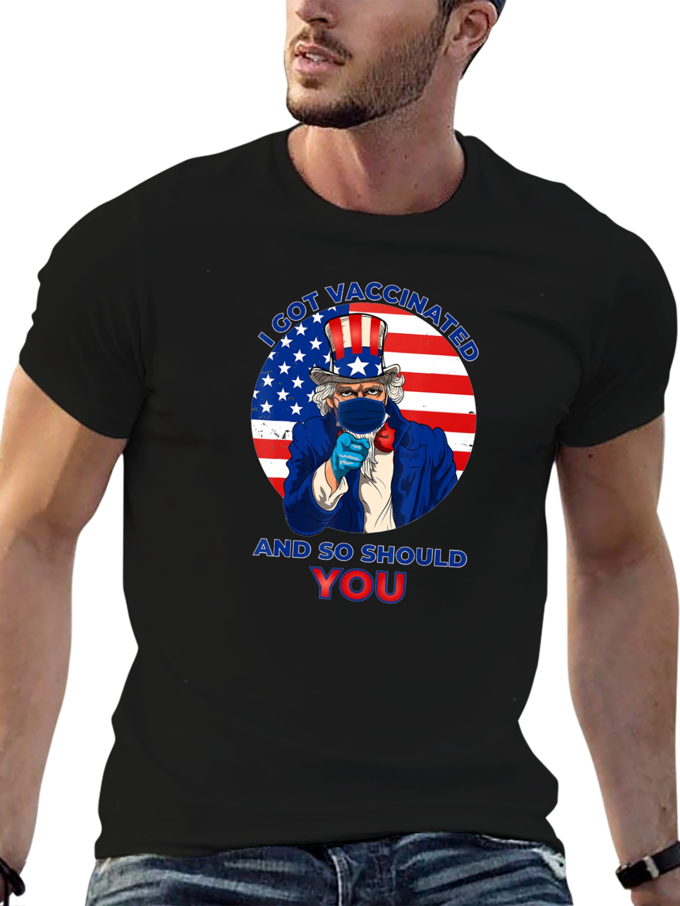I Got Vaccinated Uncle Sam T-Shirt