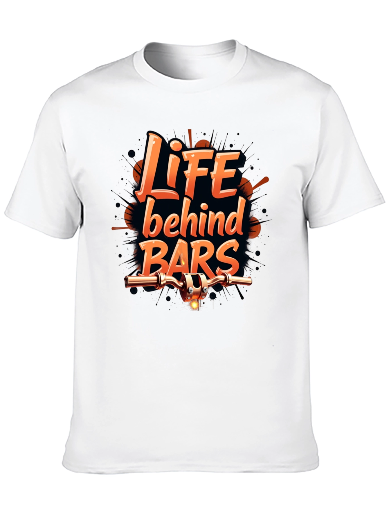 Life Behind Bars Graphic Tee - Biker T-Shirt