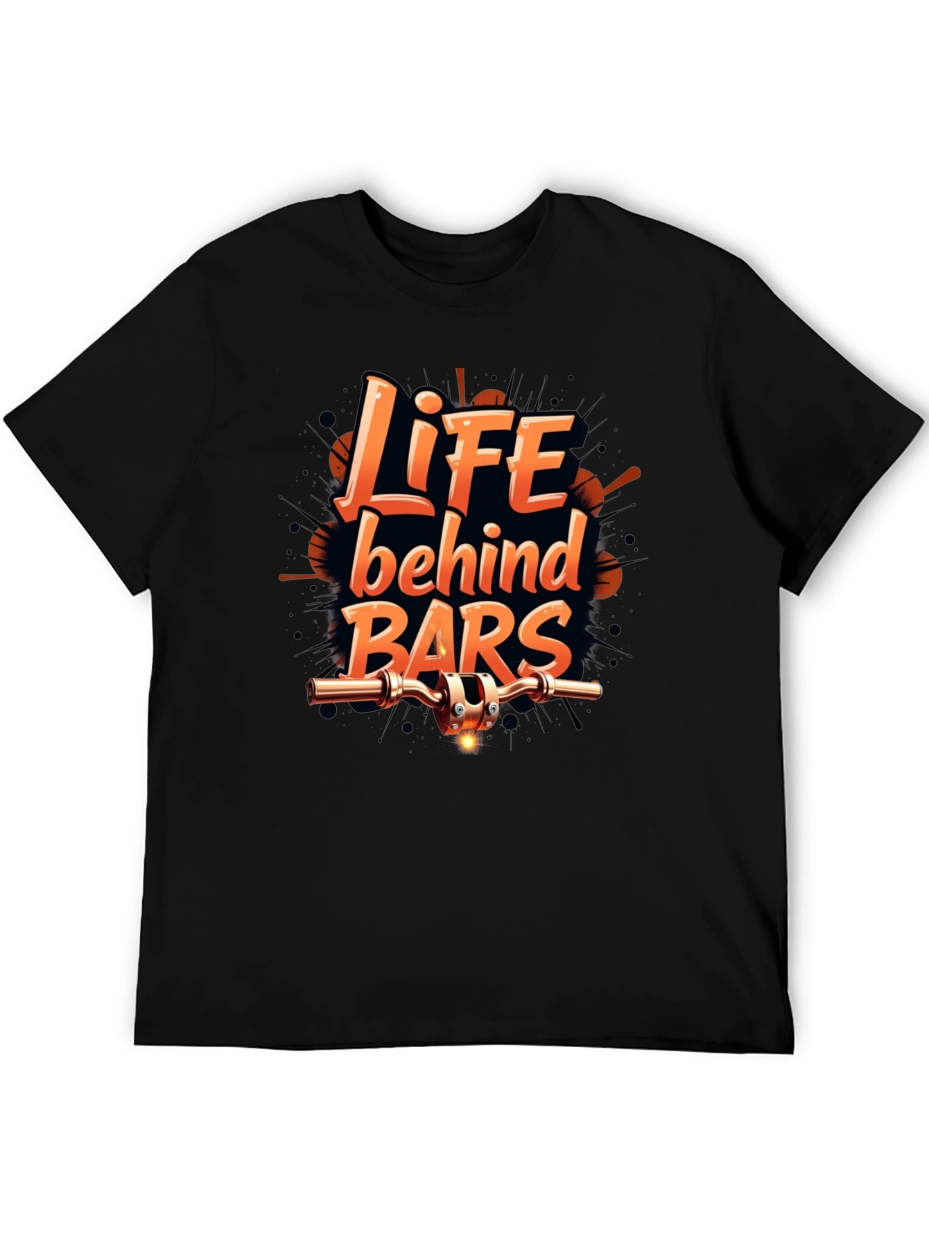Life Behind Bars Graphic Tee - Biker T-Shirt