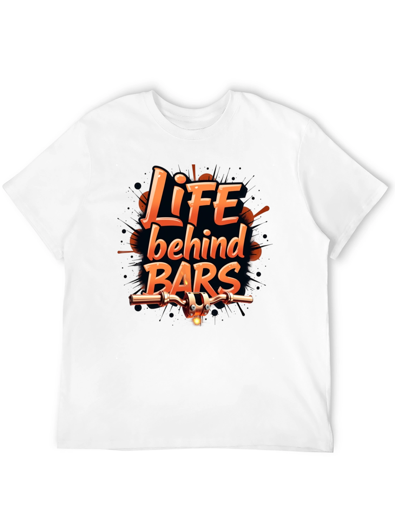 Life Behind Bars Graphic Tee - Biker T-Shirt