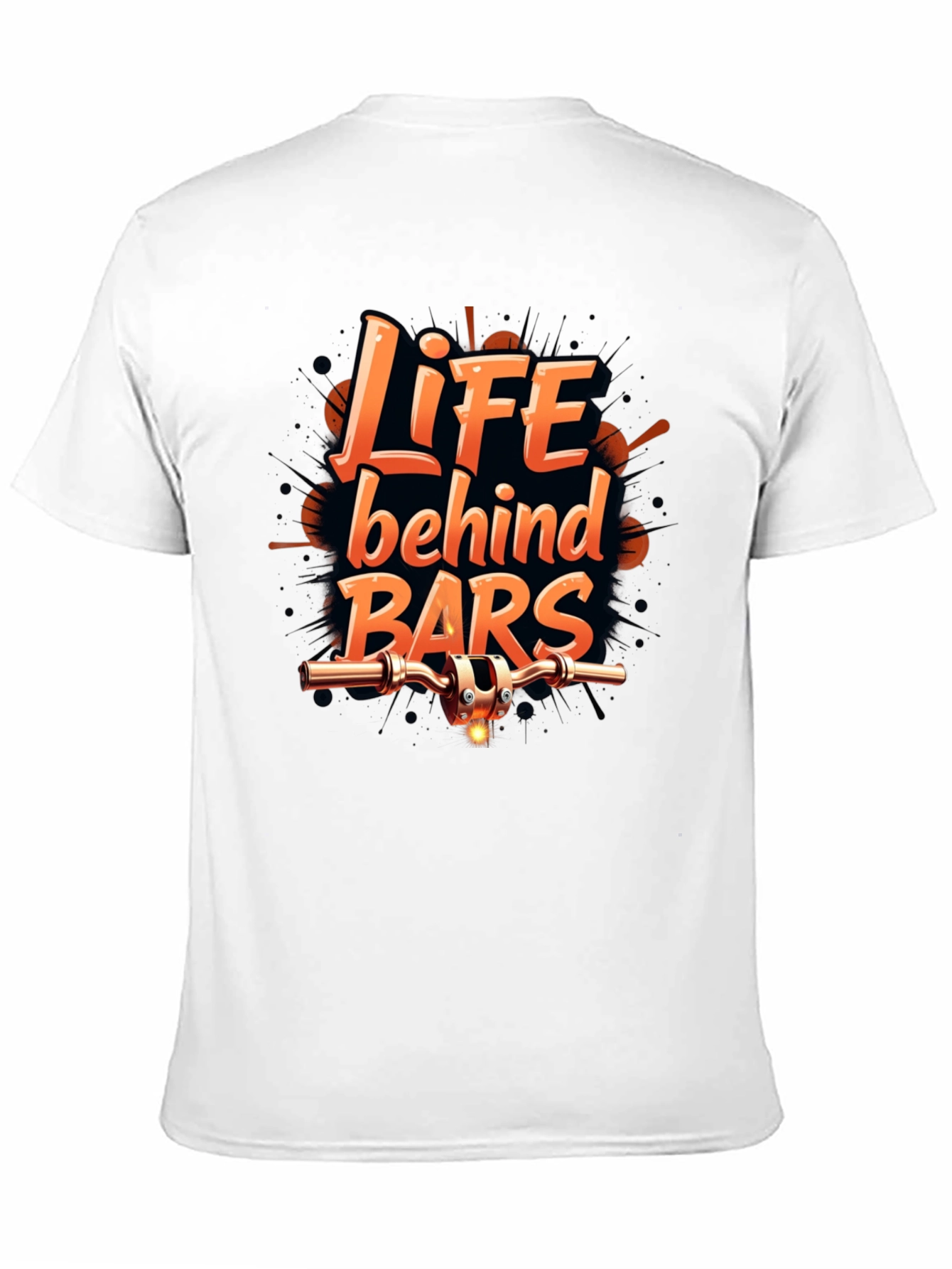 Life Behind Bars Graphic Tee - Biker T-Shirt
