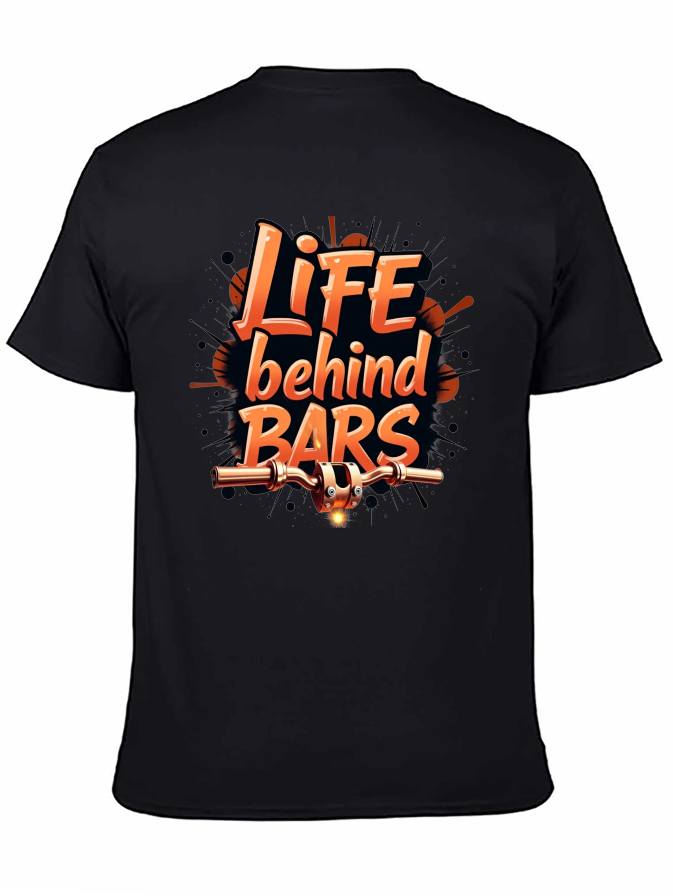 Life Behind Bars Graphic Tee - Biker T-Shirt