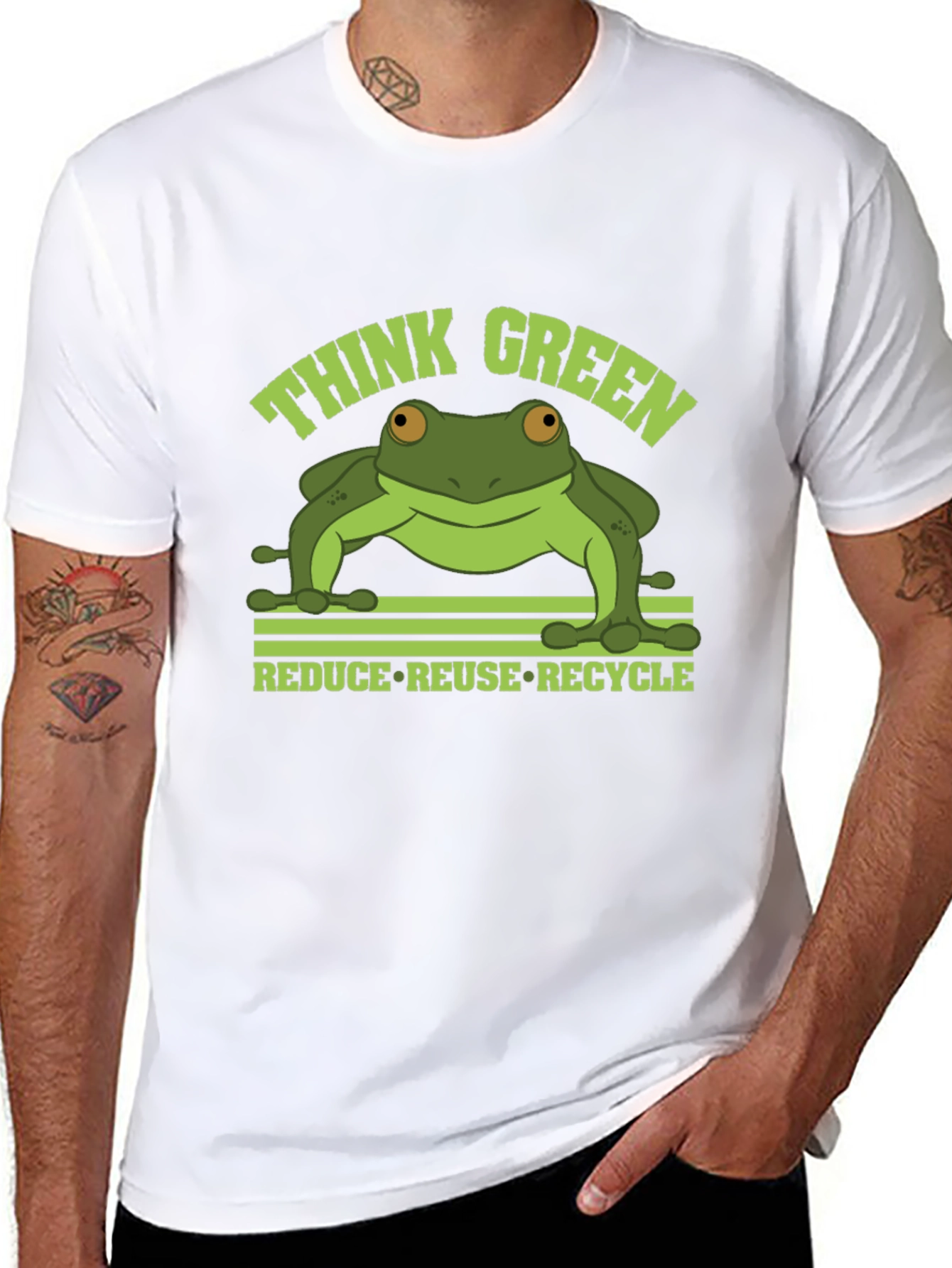 Think Green Frog Graphic T-Shirt