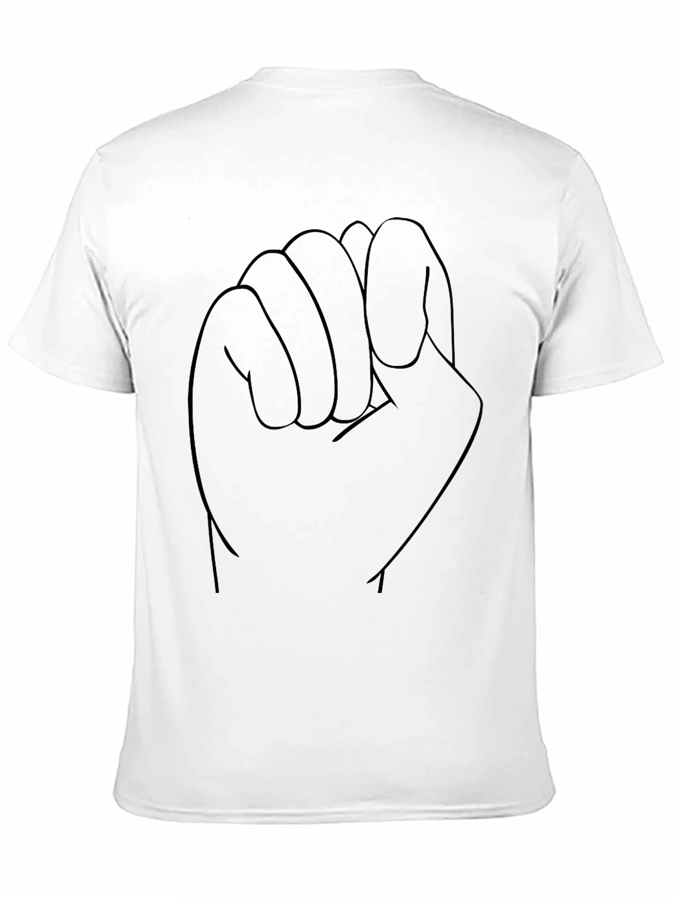 Fist Outline Graphic Black Tee - Modern Style