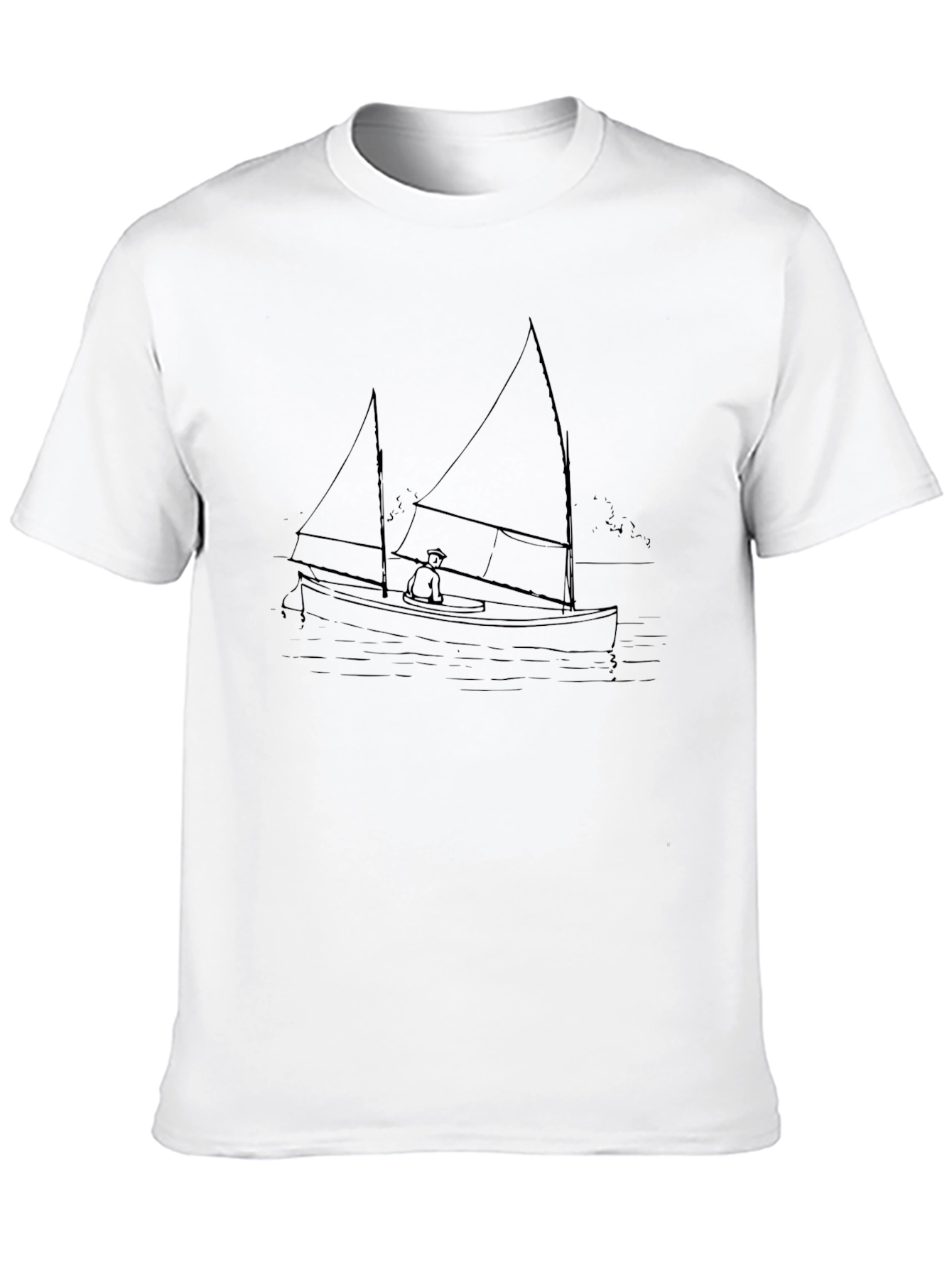 Sailboat Graphic Black T-Shirt