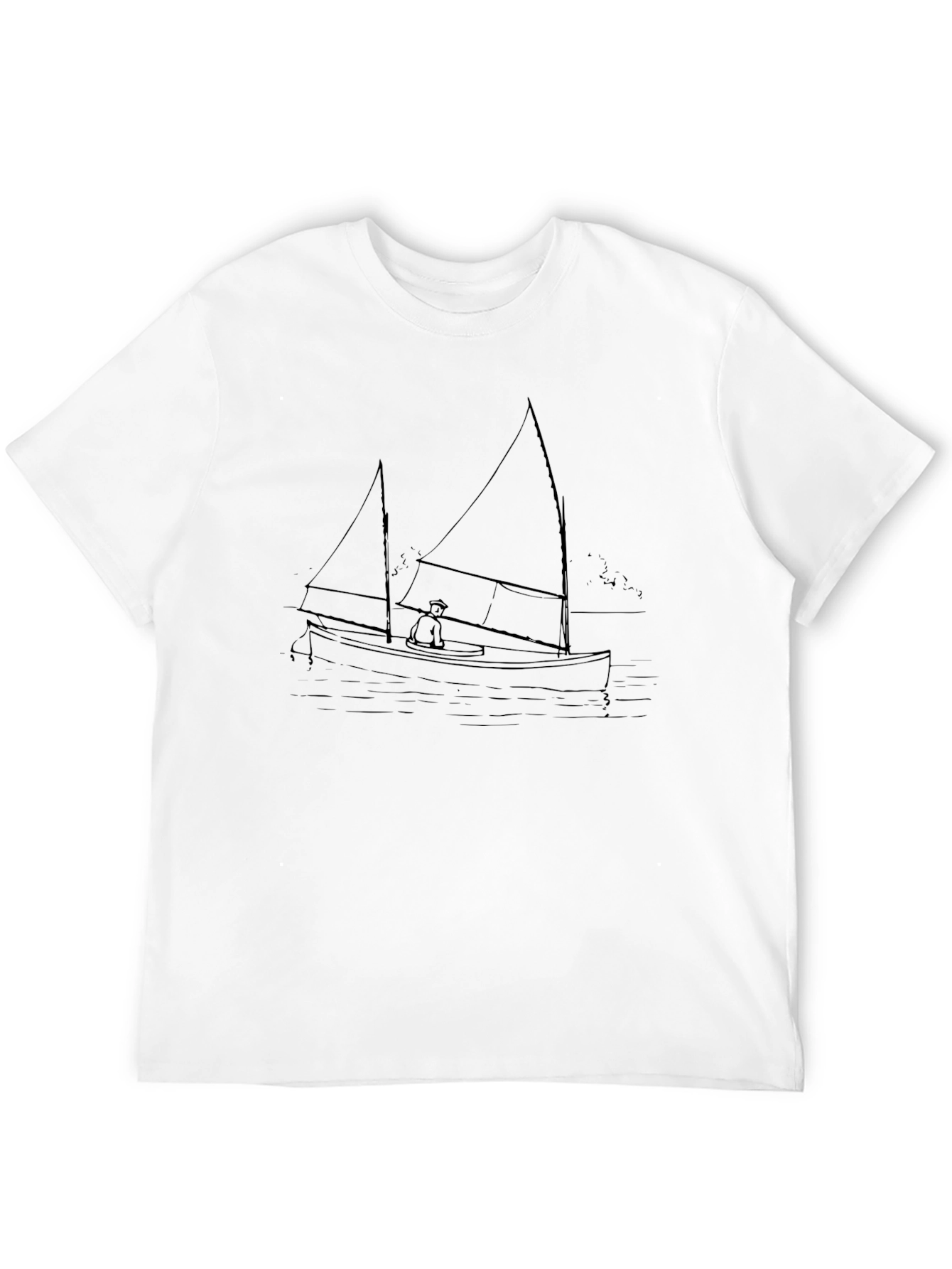 Sailboat Graphic Black T-Shirt