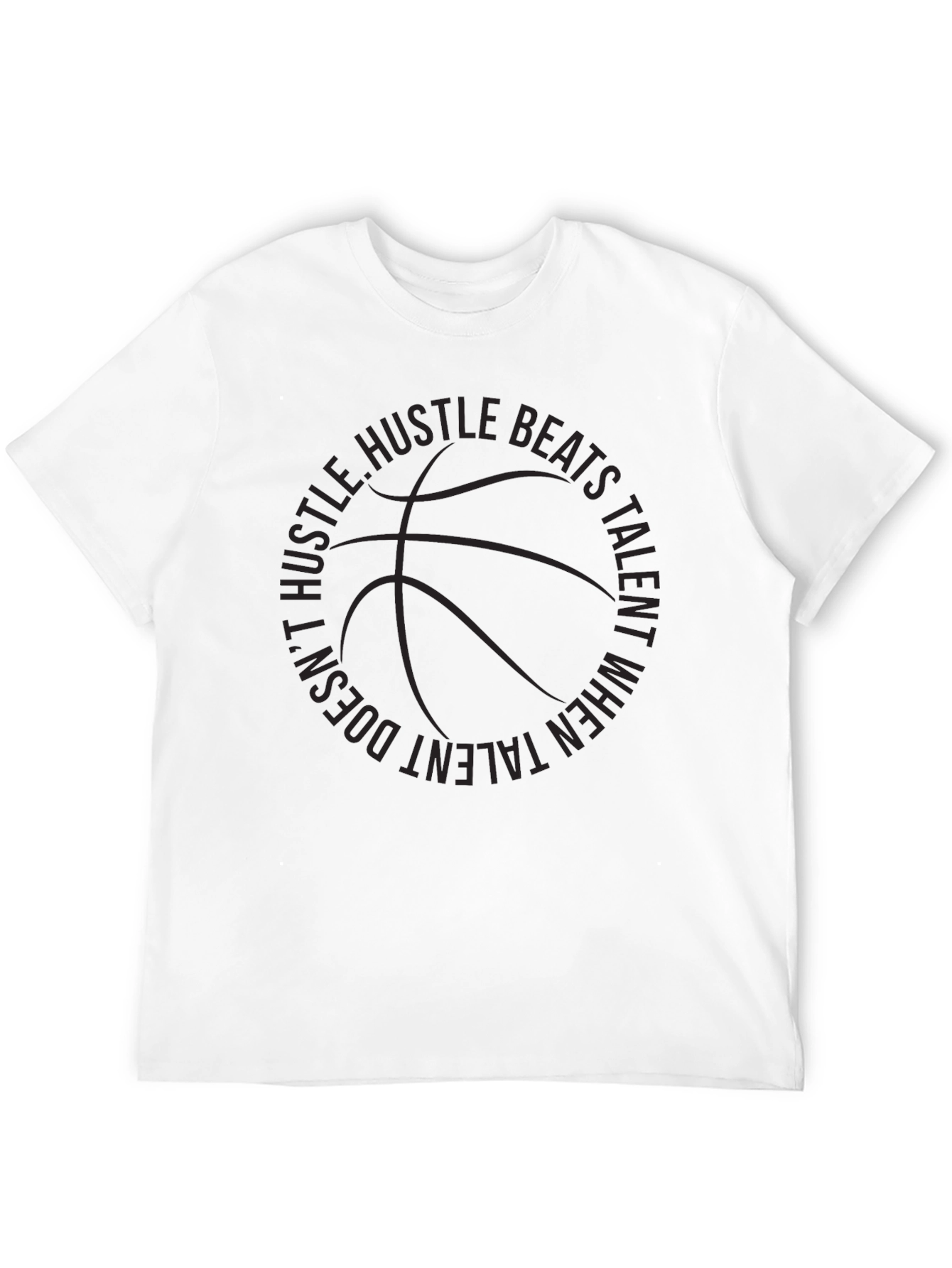 Hustle Beats Talent Black Graphic Tee