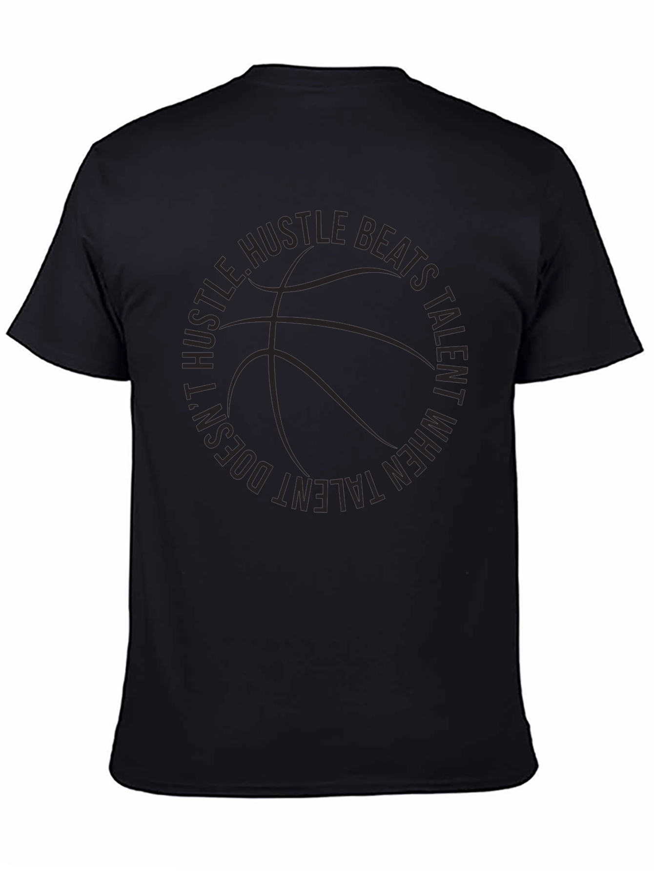 Hustle Beats Talent Black Graphic Tee