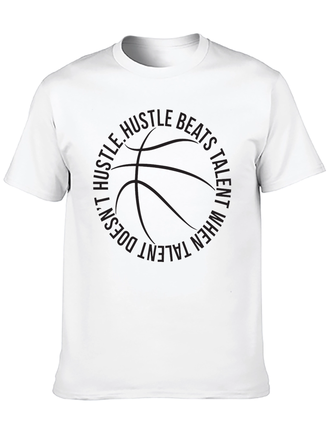 Hustle Beats Talent Black Graphic Tee