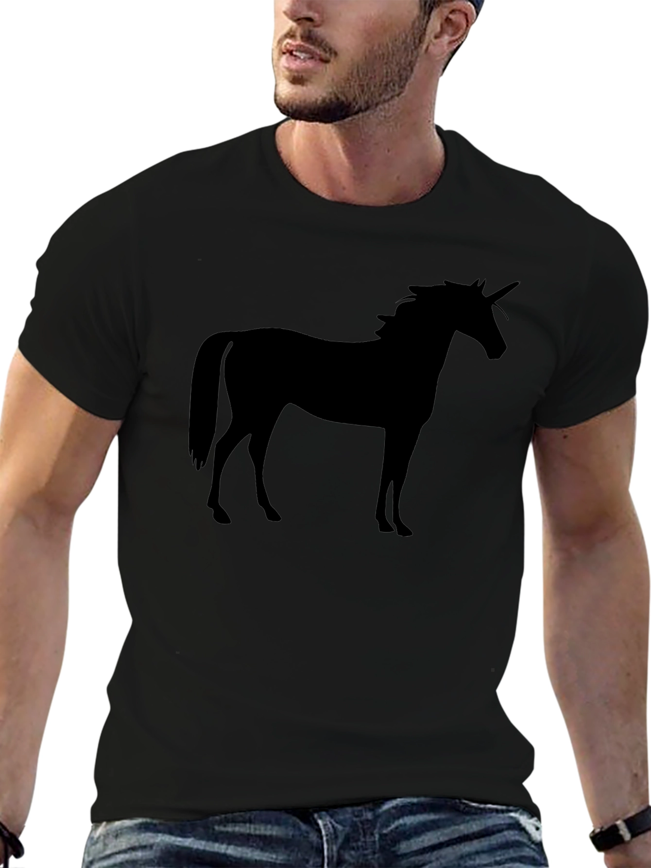 Unicorn Silhouette Black T-Shirt