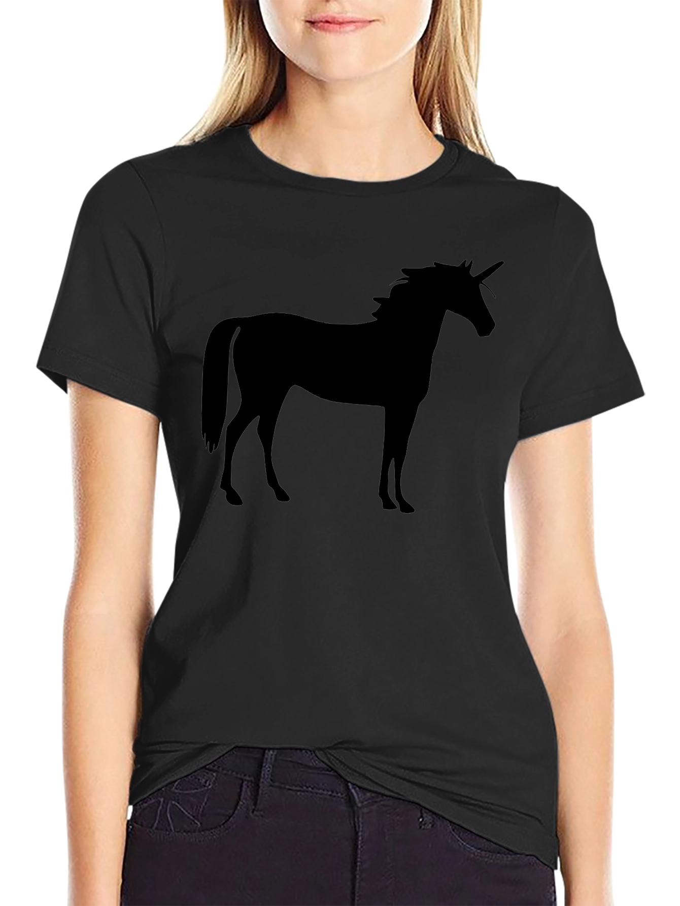 Unicorn Silhouette Black T-Shirt