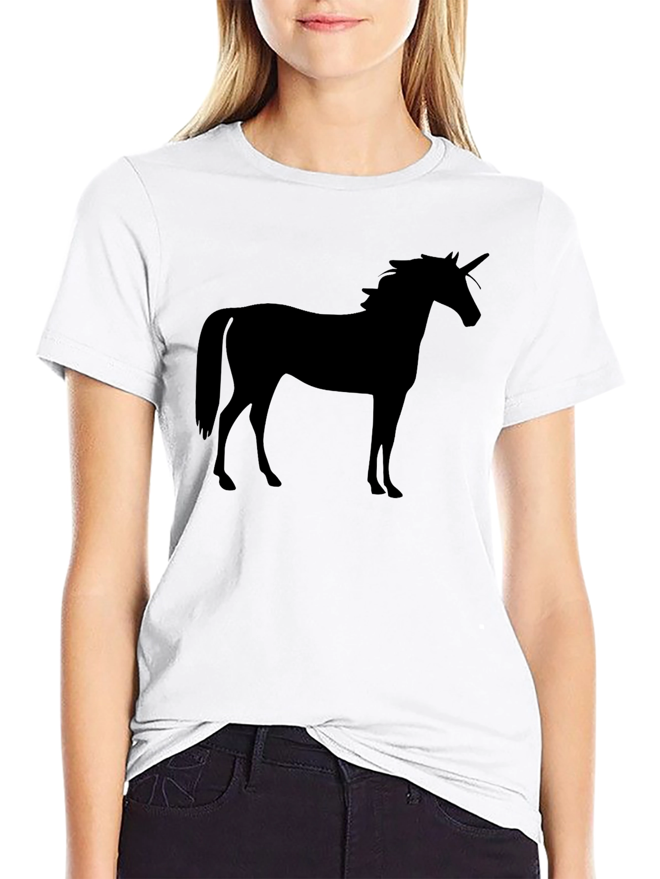 Unicorn Silhouette Black T-Shirt
