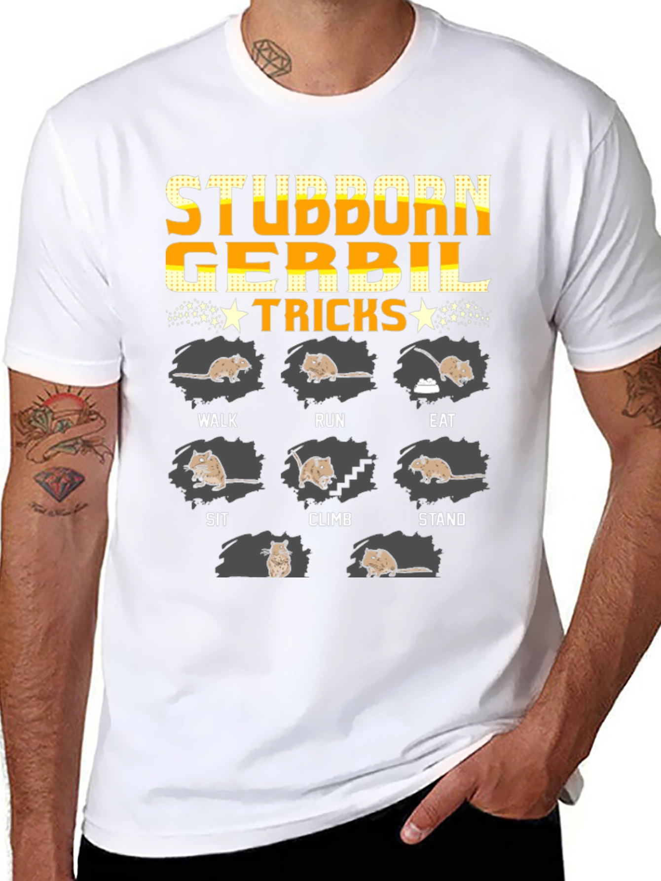 Stubborn Gerbil Tricks Graphic T-Shirt
