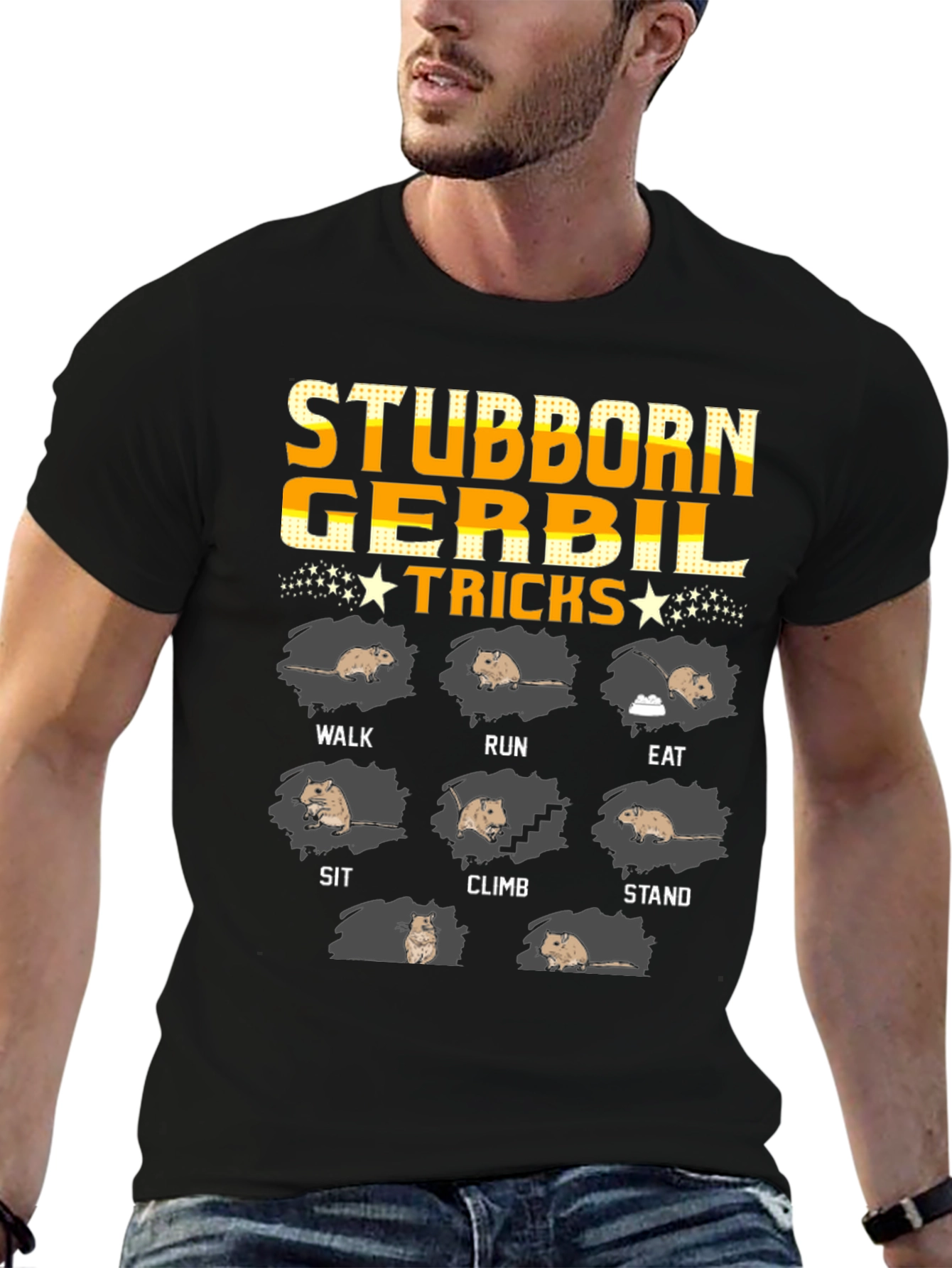 Stubborn Gerbil Tricks Graphic T-Shirt