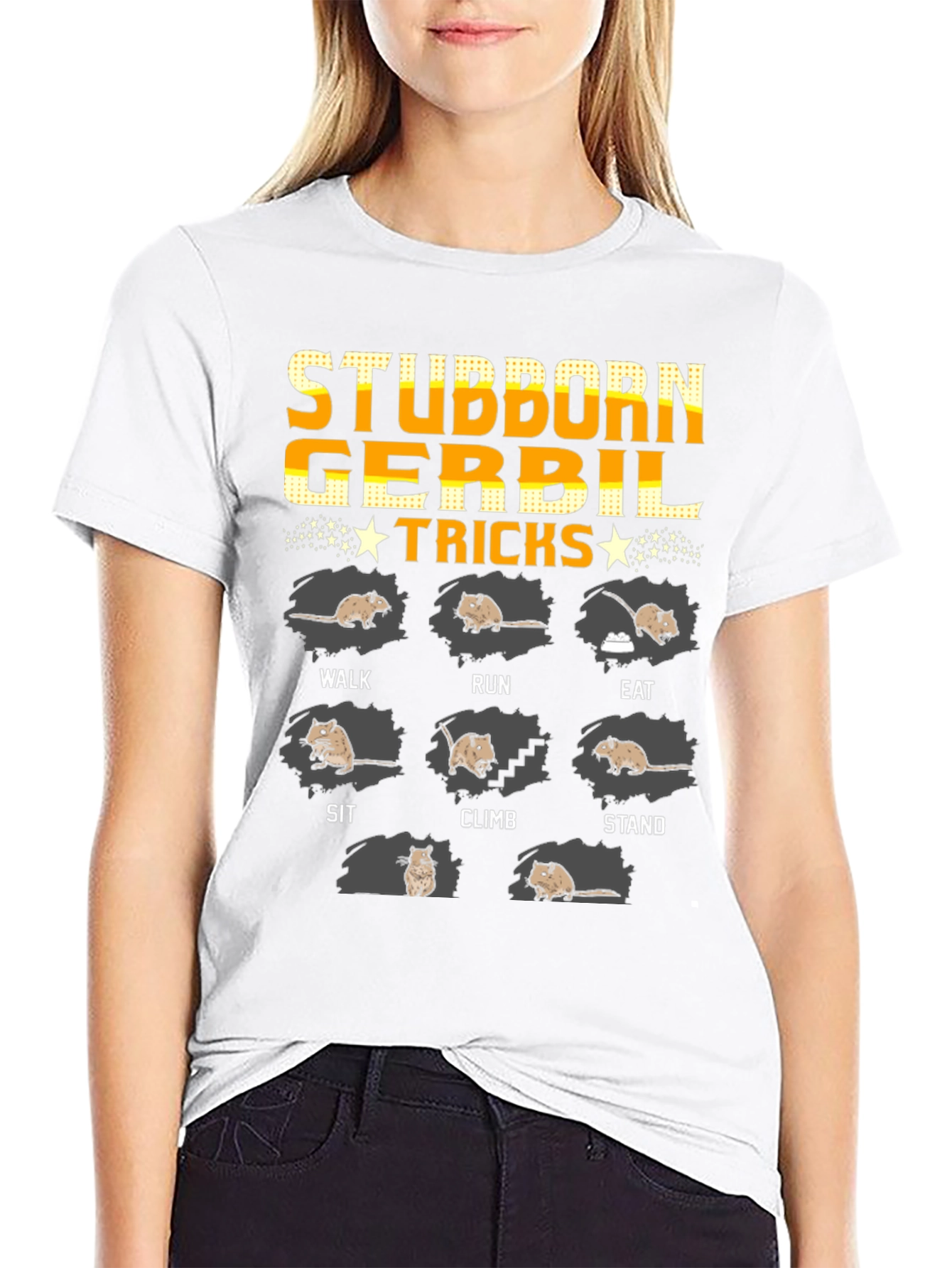 Stubborn Gerbil Tricks Graphic T-Shirt