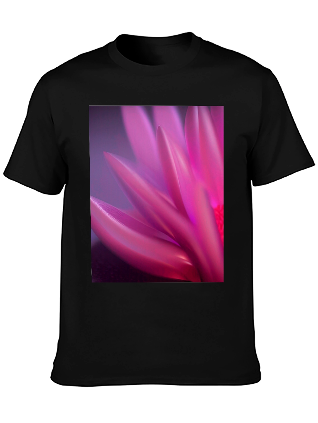 Floral Petal T-Shirt - Black