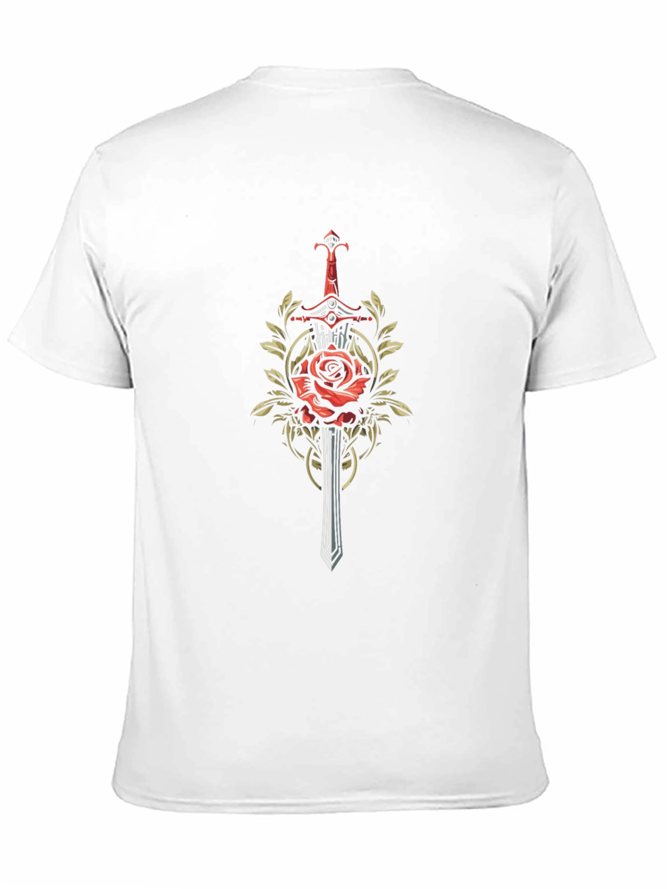Rose & Sword Graphic Tee - Edgy Style