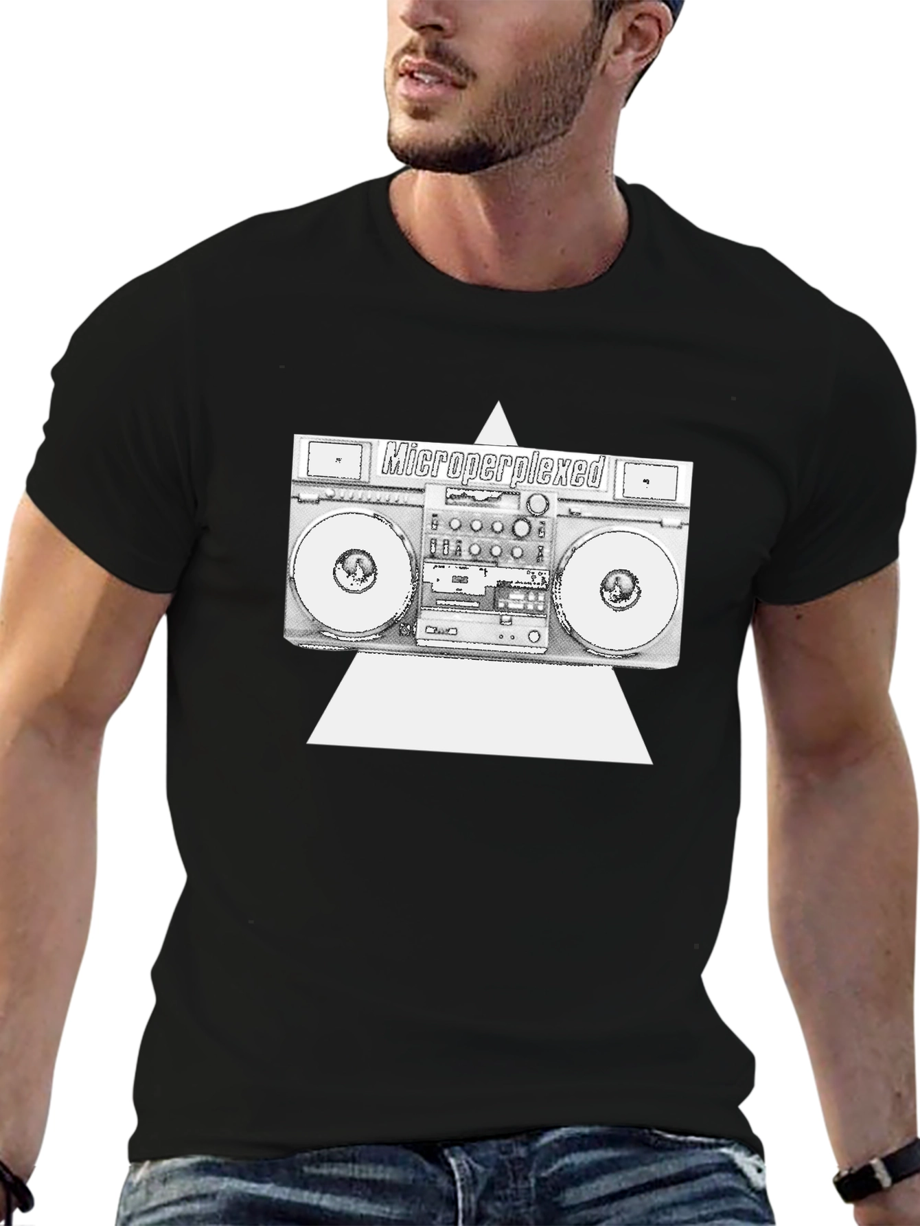 Microperplexed Boombox Graphic Tee - Black
