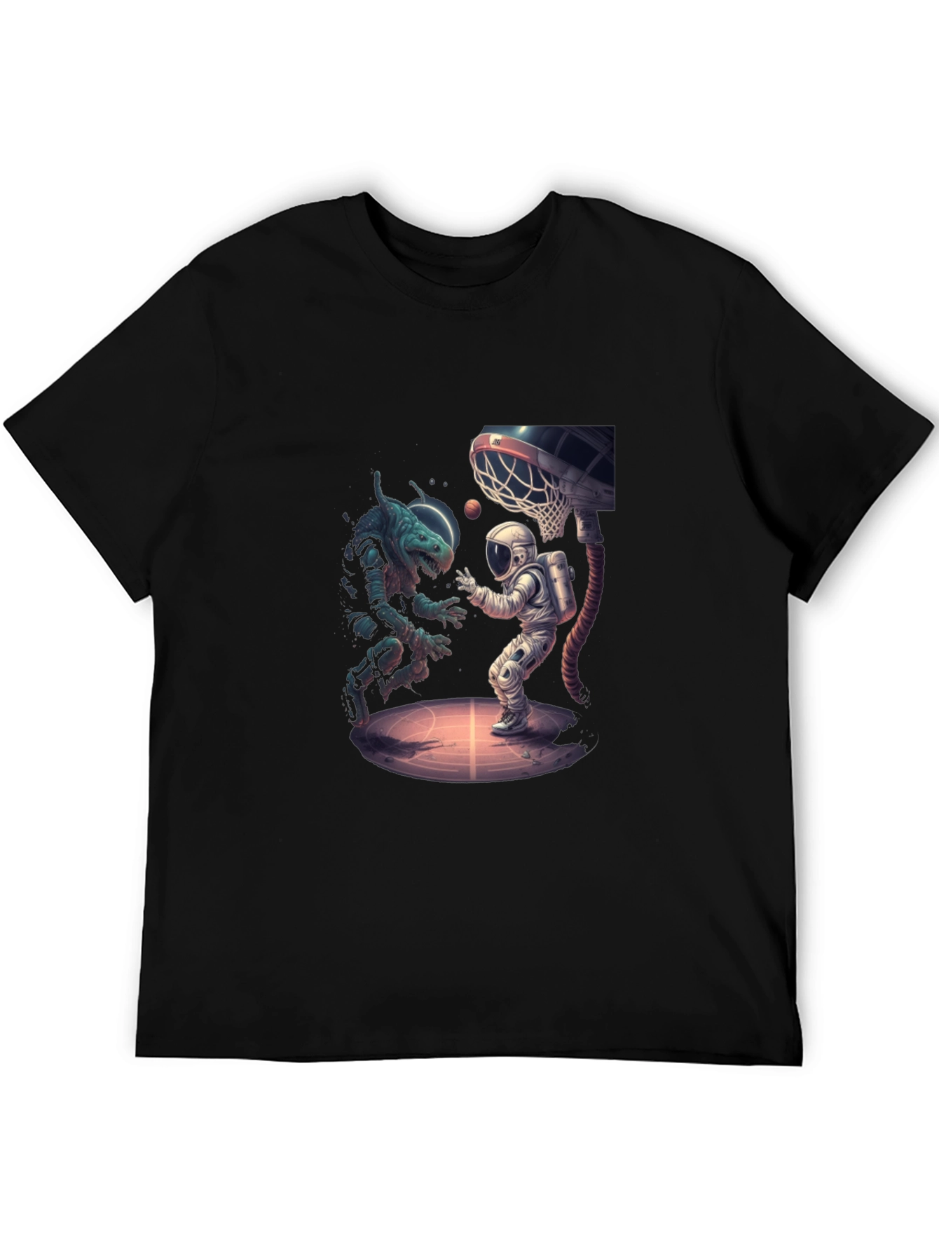 Cosmic Basketball T-Shirt - Alien vs Astronaut