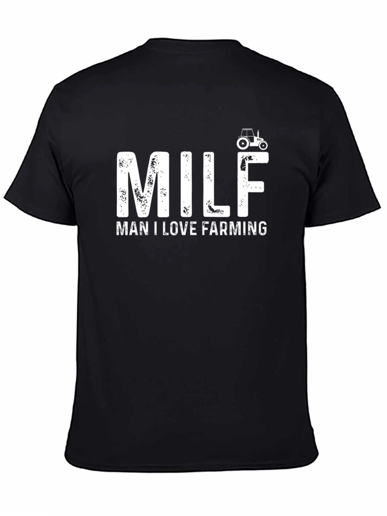 Man I Love Farming Black Graphic T-Shirt