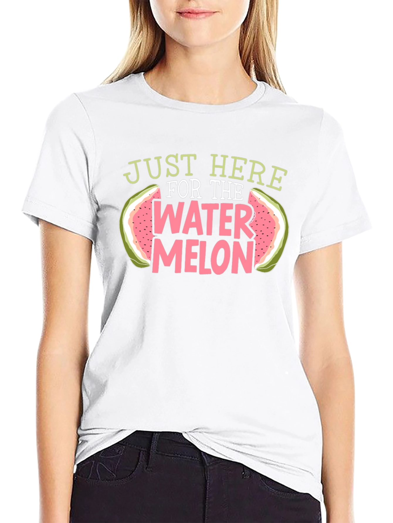 Just Here For The Watermelon Graphic Tee