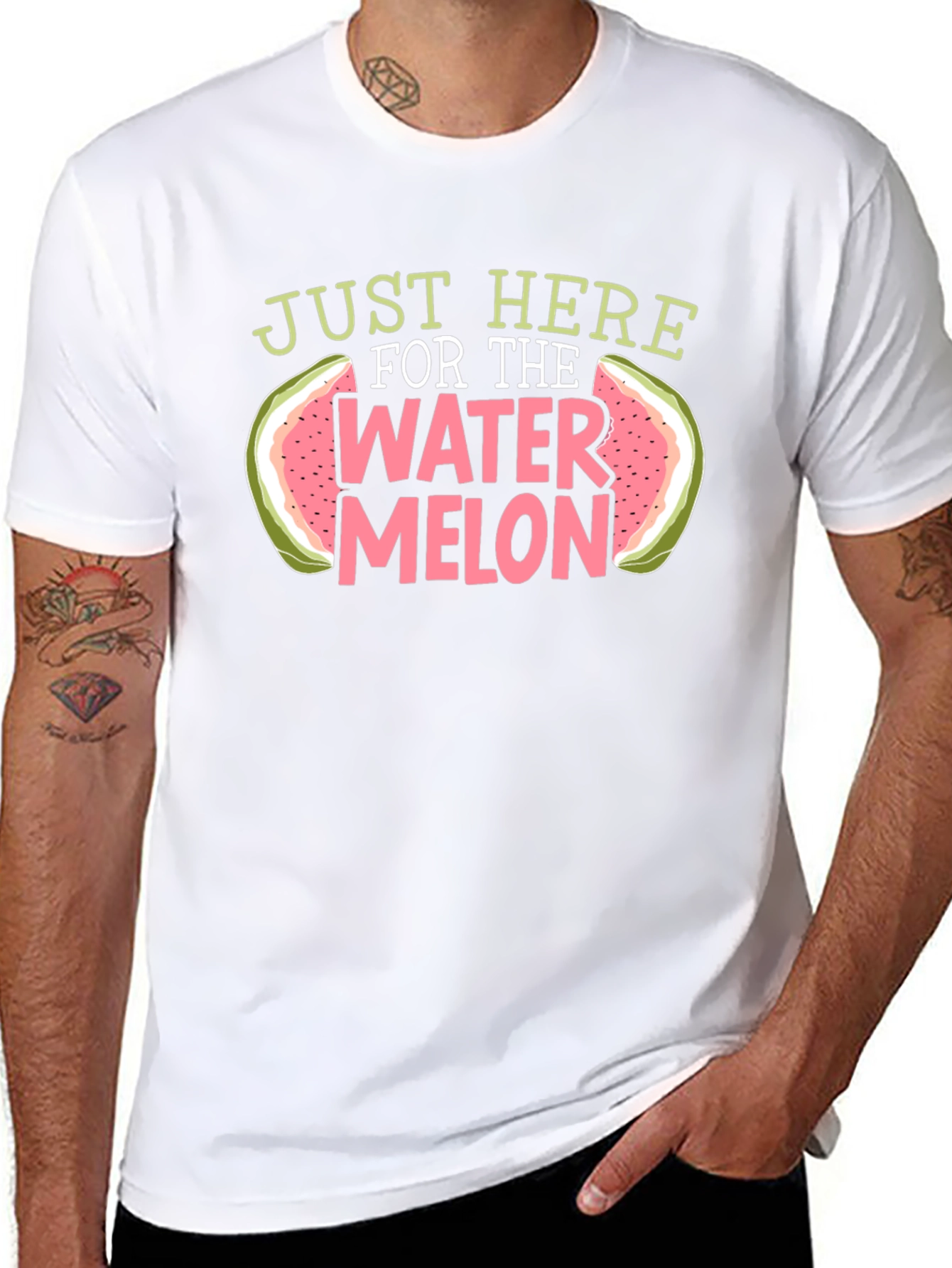 Just Here For The Watermelon Graphic Tee