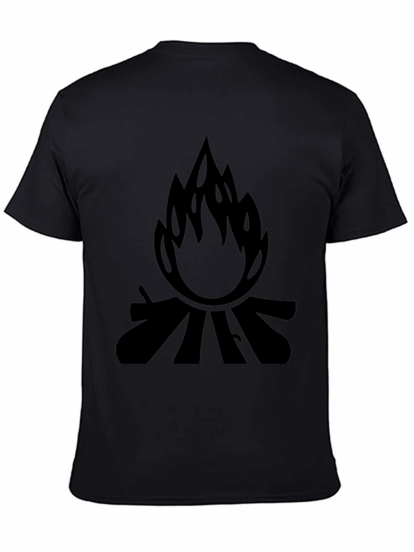 Campfire Graphic T-Shirt - Black Cotton Tee