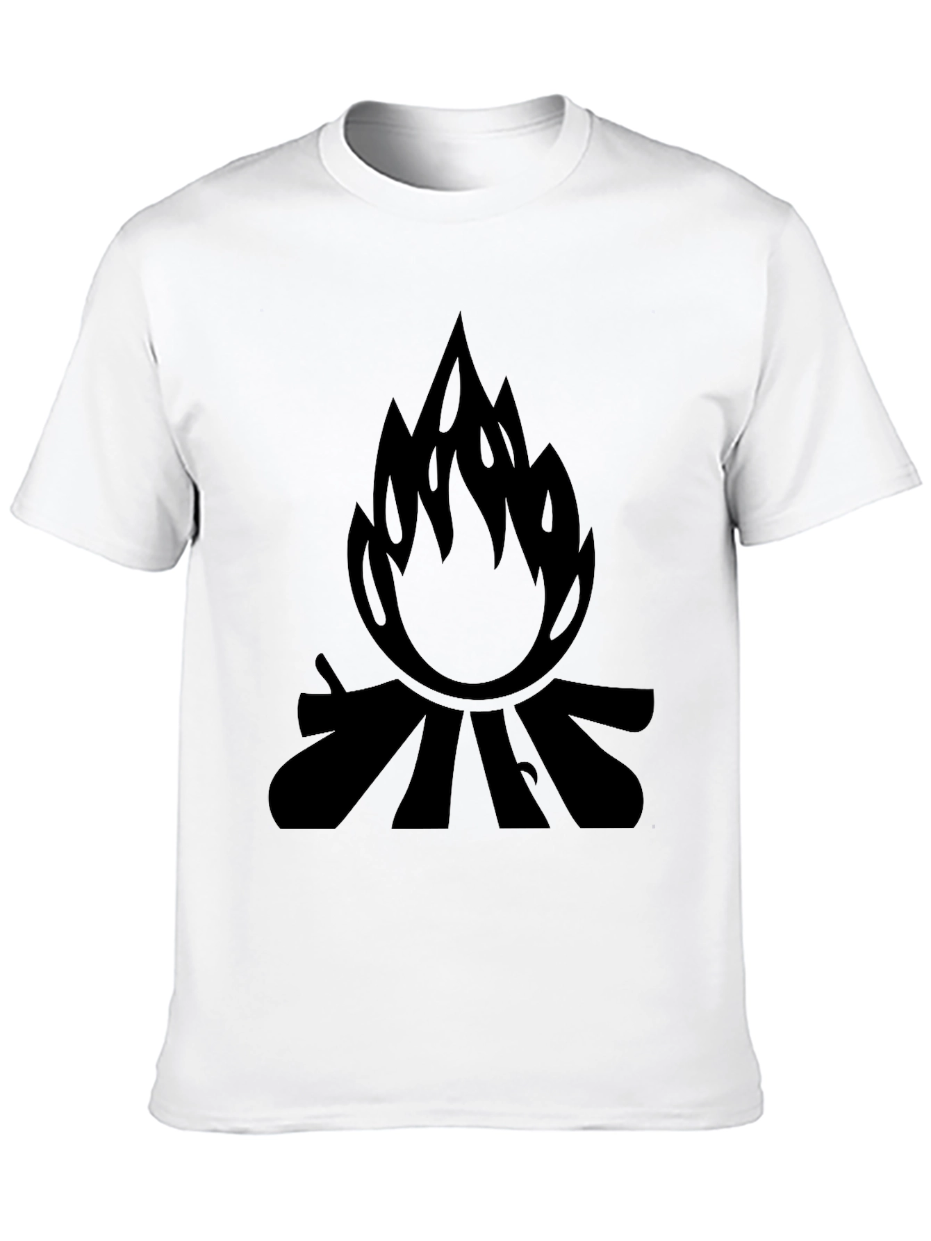 Campfire Graphic T-Shirt - Black Cotton Tee