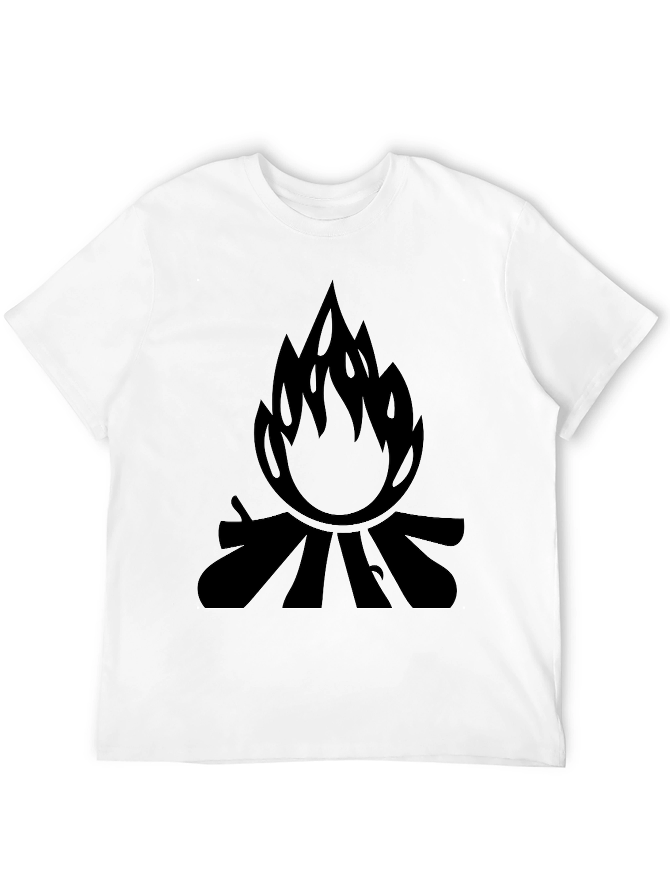 Campfire Graphic T-Shirt - Black Cotton Tee