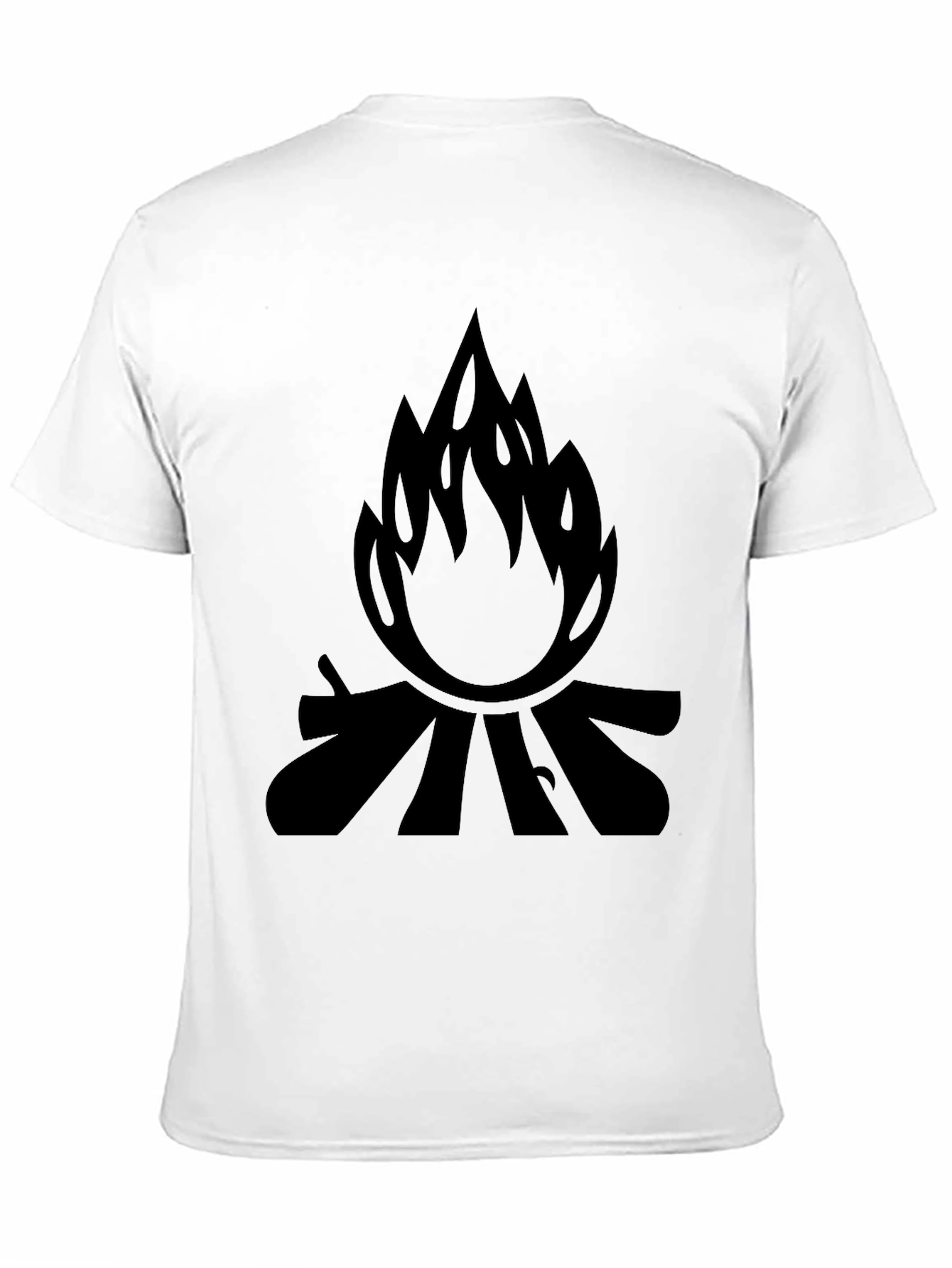 Campfire Graphic T-Shirt - Black Cotton Tee