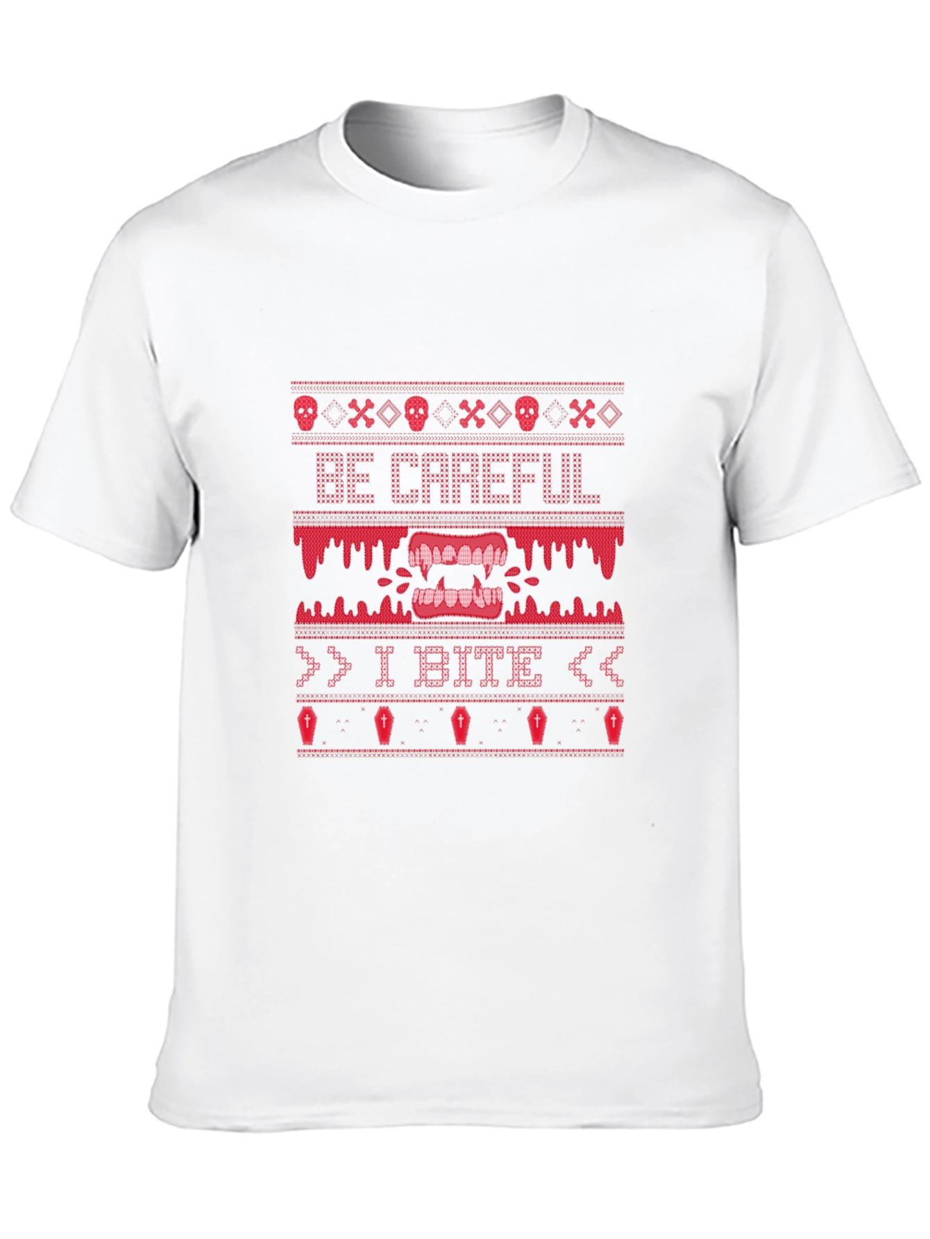 Be Careful I Bite Halloween Graphic Tee