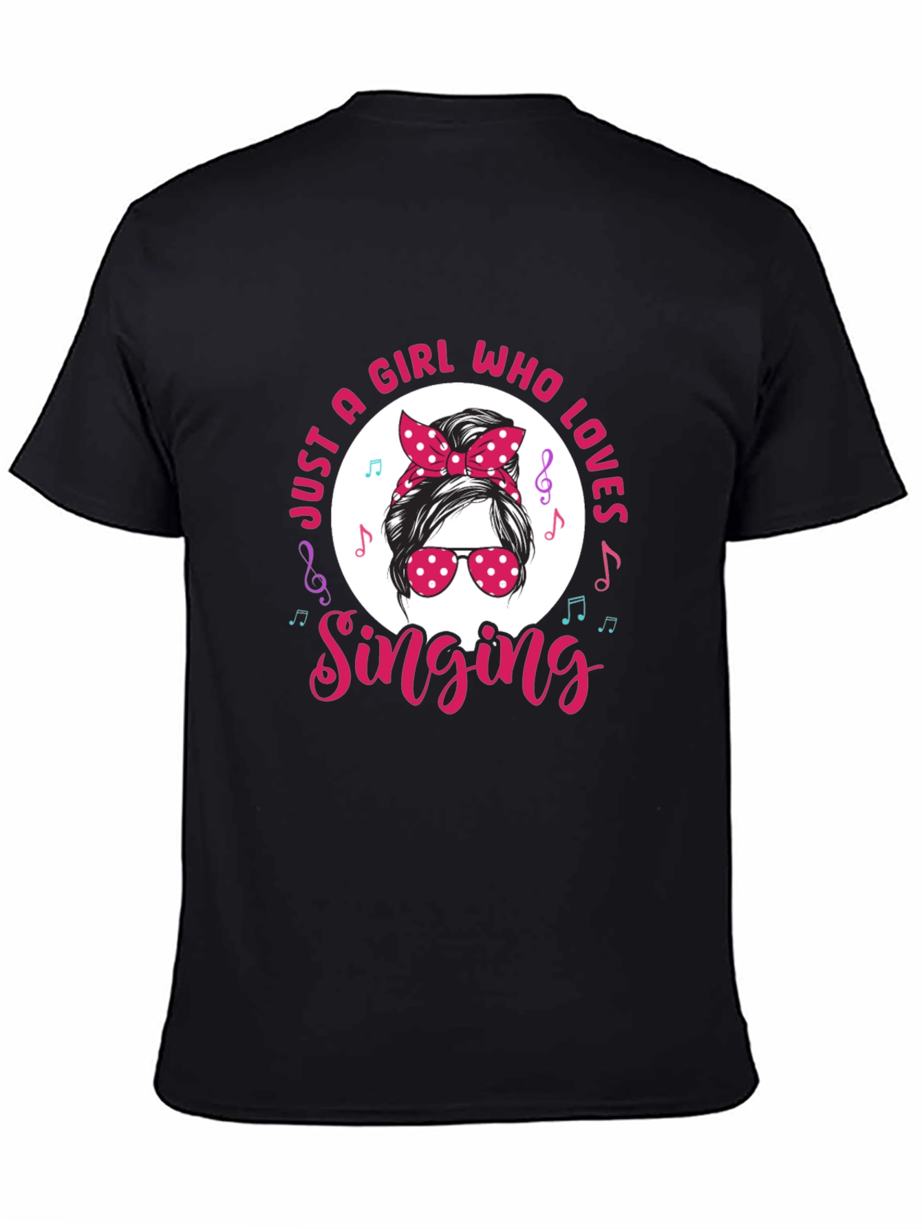Singing Girl Messy Bun T-Shirt