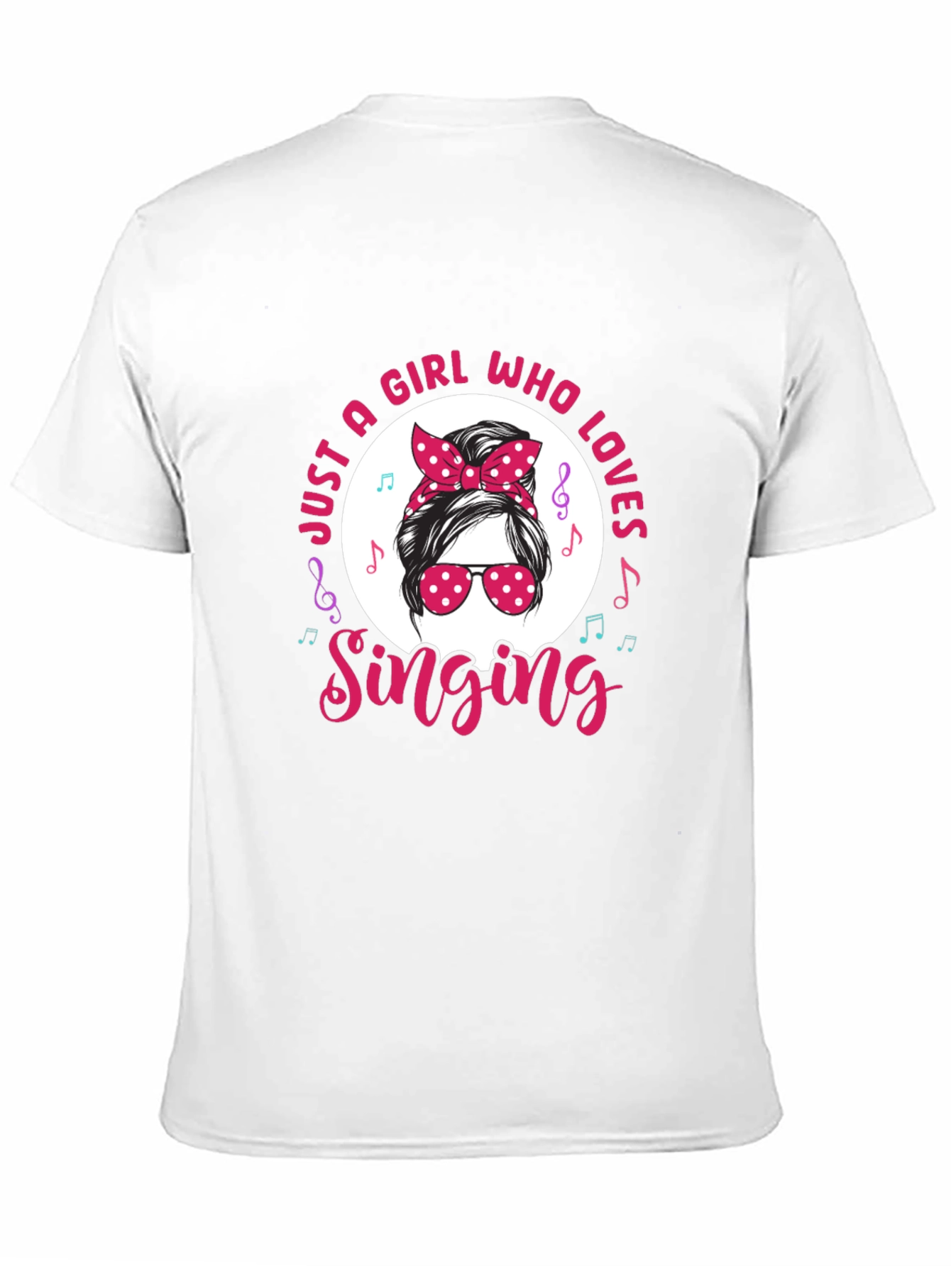 Singing Girl Messy Bun T-Shirt