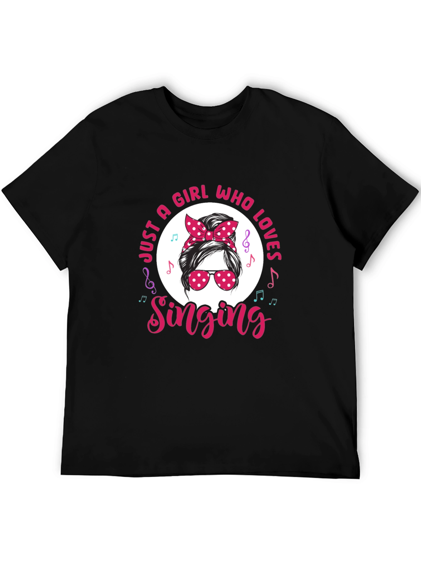 Singing Girl Messy Bun T-Shirt