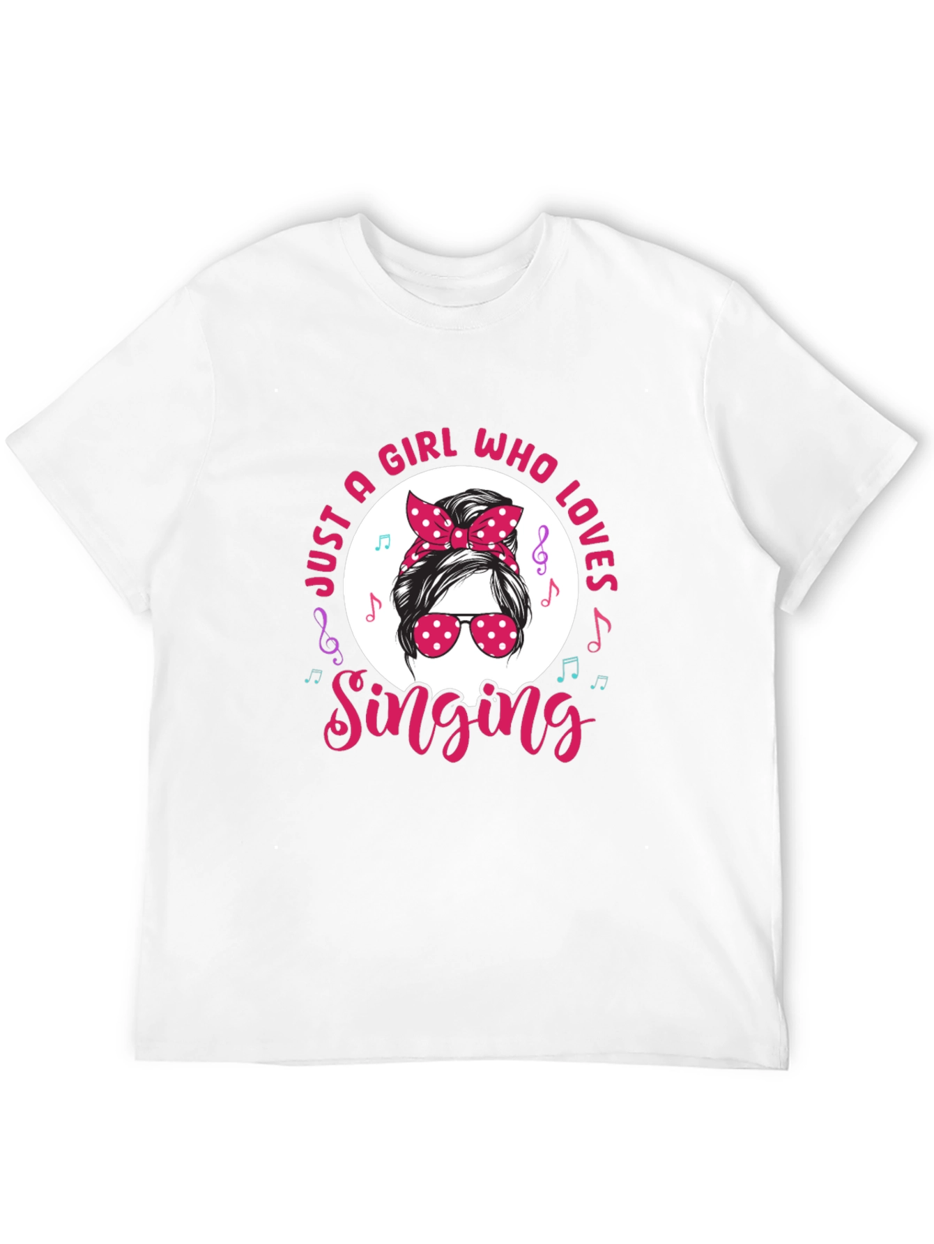Singing Girl Messy Bun T-Shirt