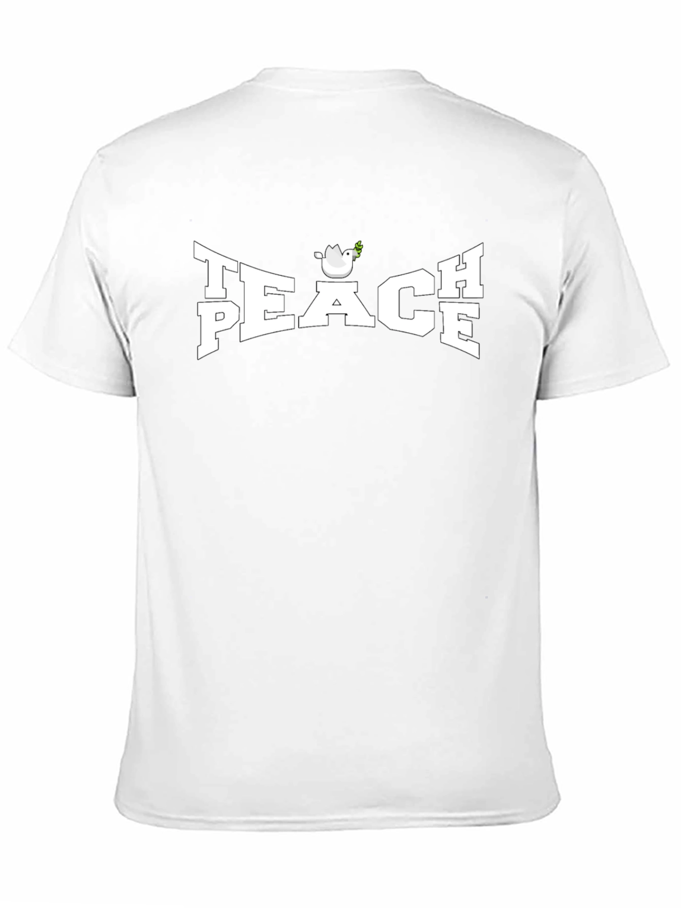 Peace Dove Graphic Tee - Black Cotton T-Shirt
