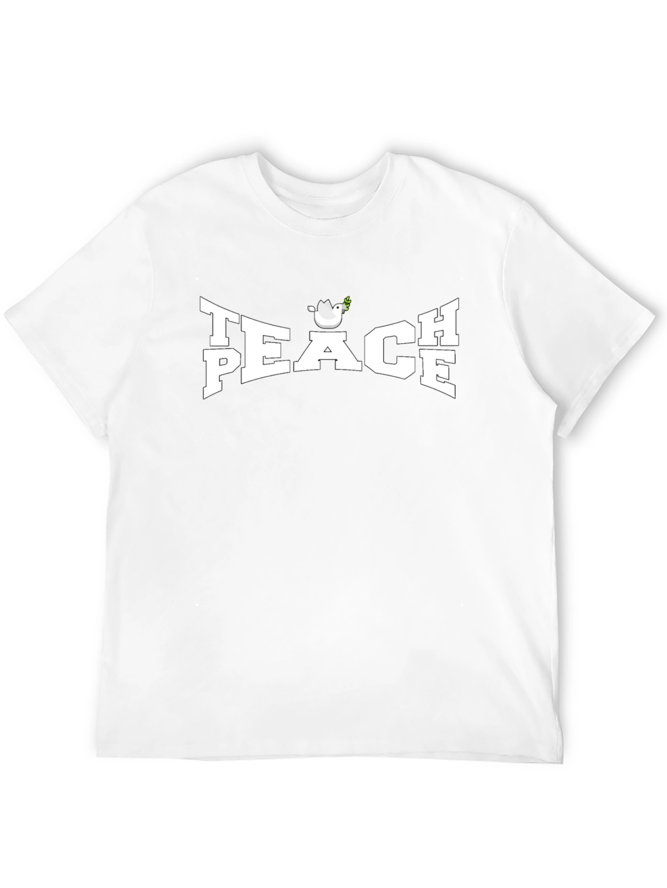 Peace Dove Graphic Tee - Black Cotton T-Shirt