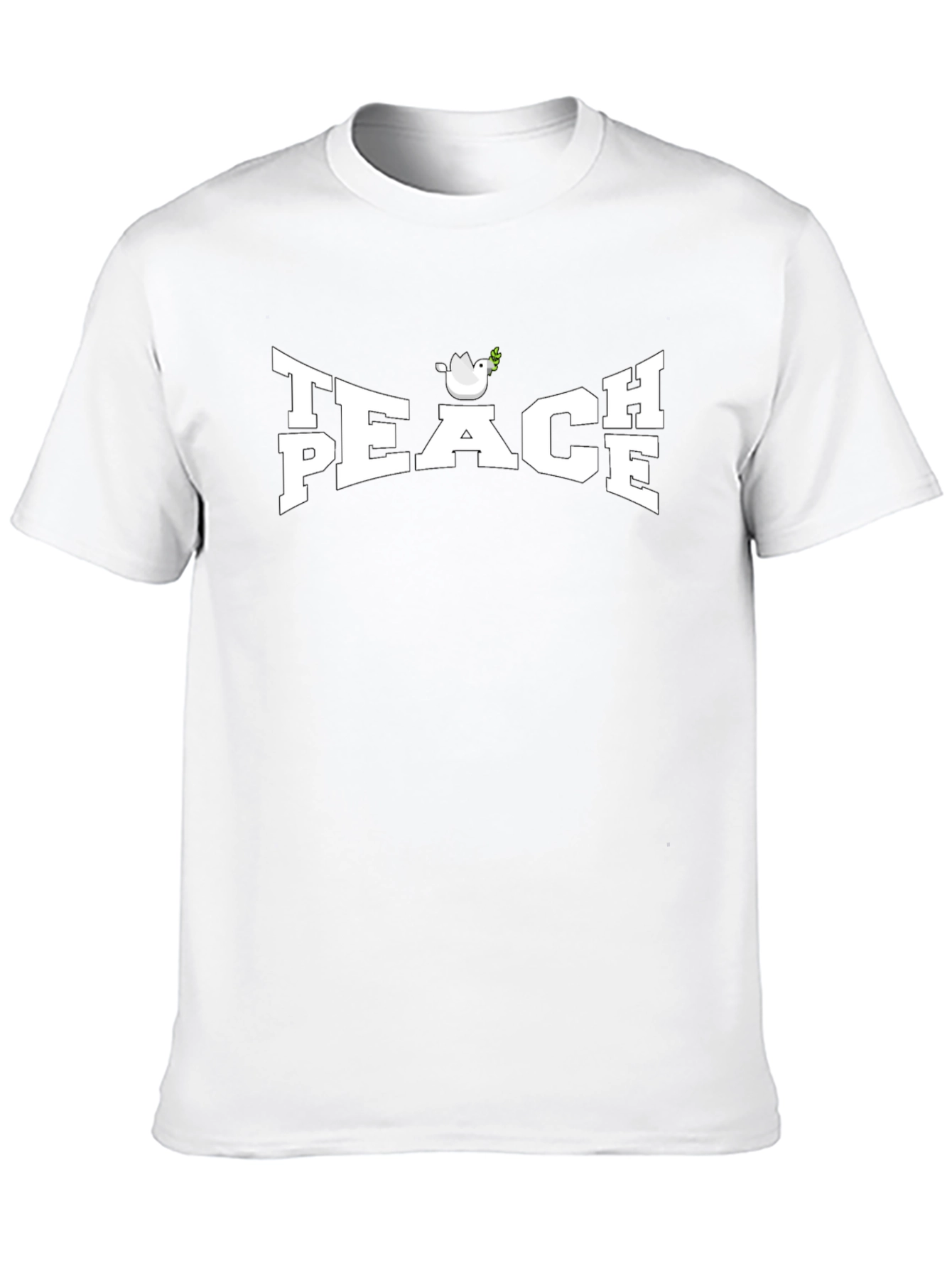 Peace Dove Graphic Tee - Black Cotton T-Shirt
