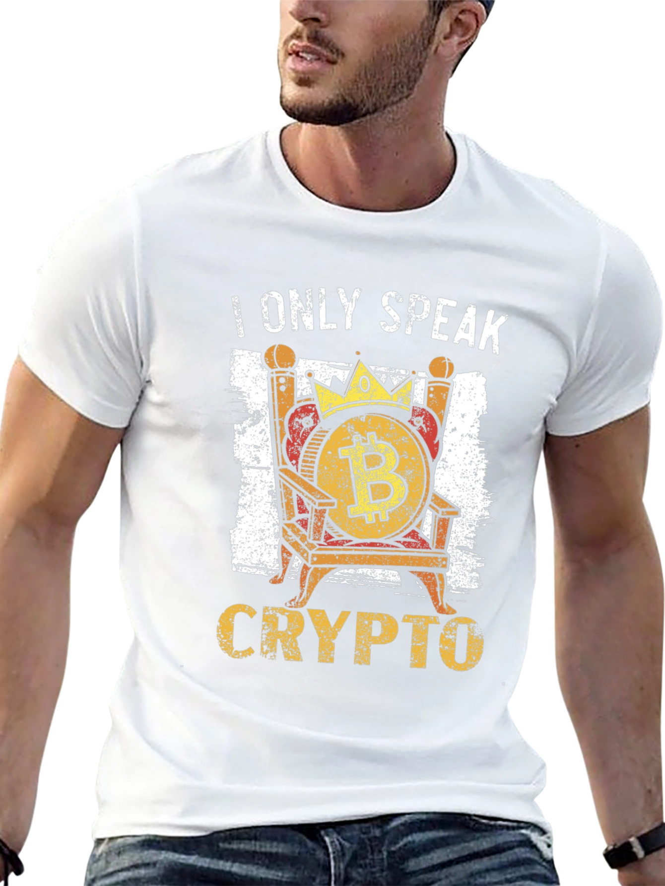 I Only Speak Crypto Bitcoin Throne T-Shirt