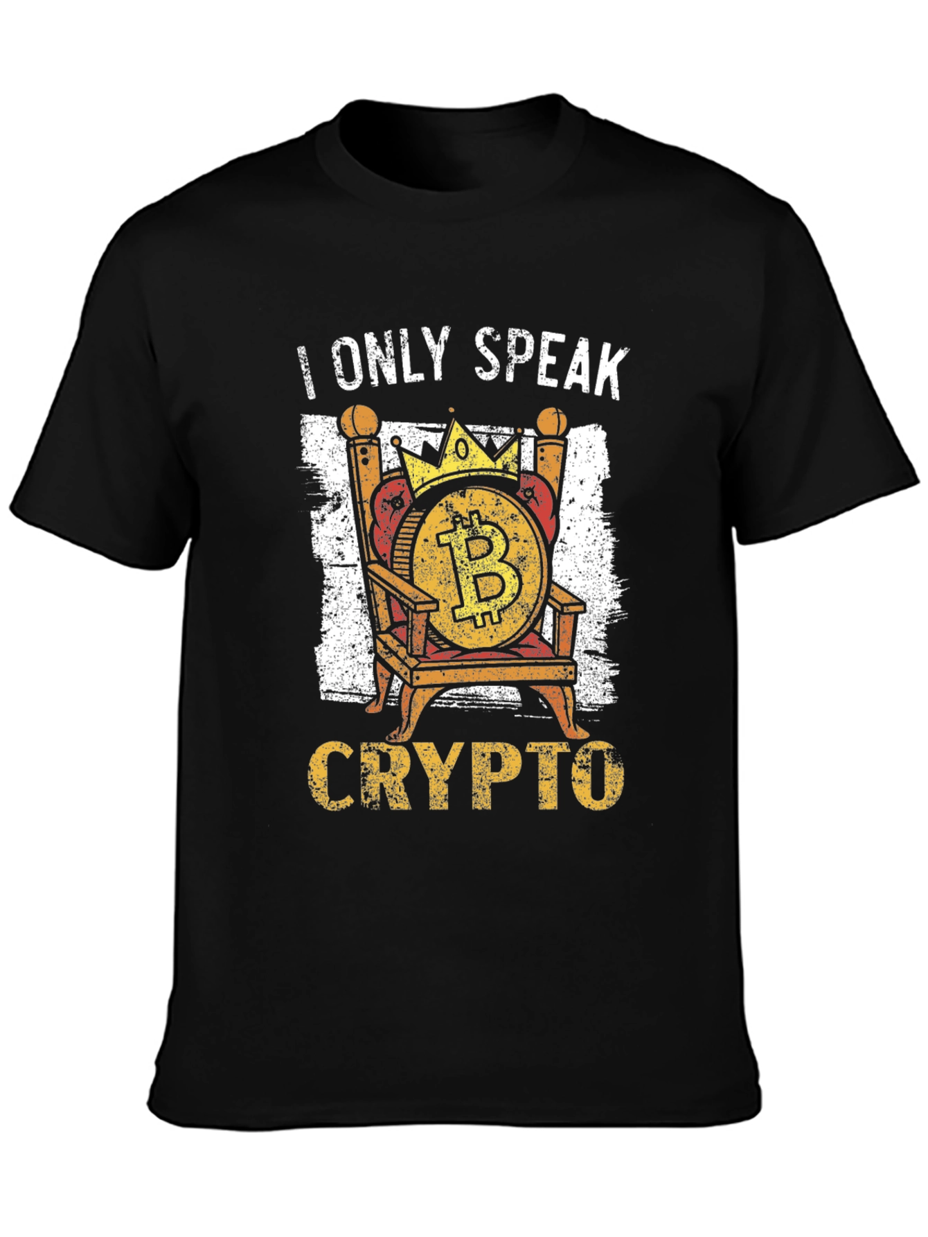I Only Speak Crypto Bitcoin Throne T-Shirt