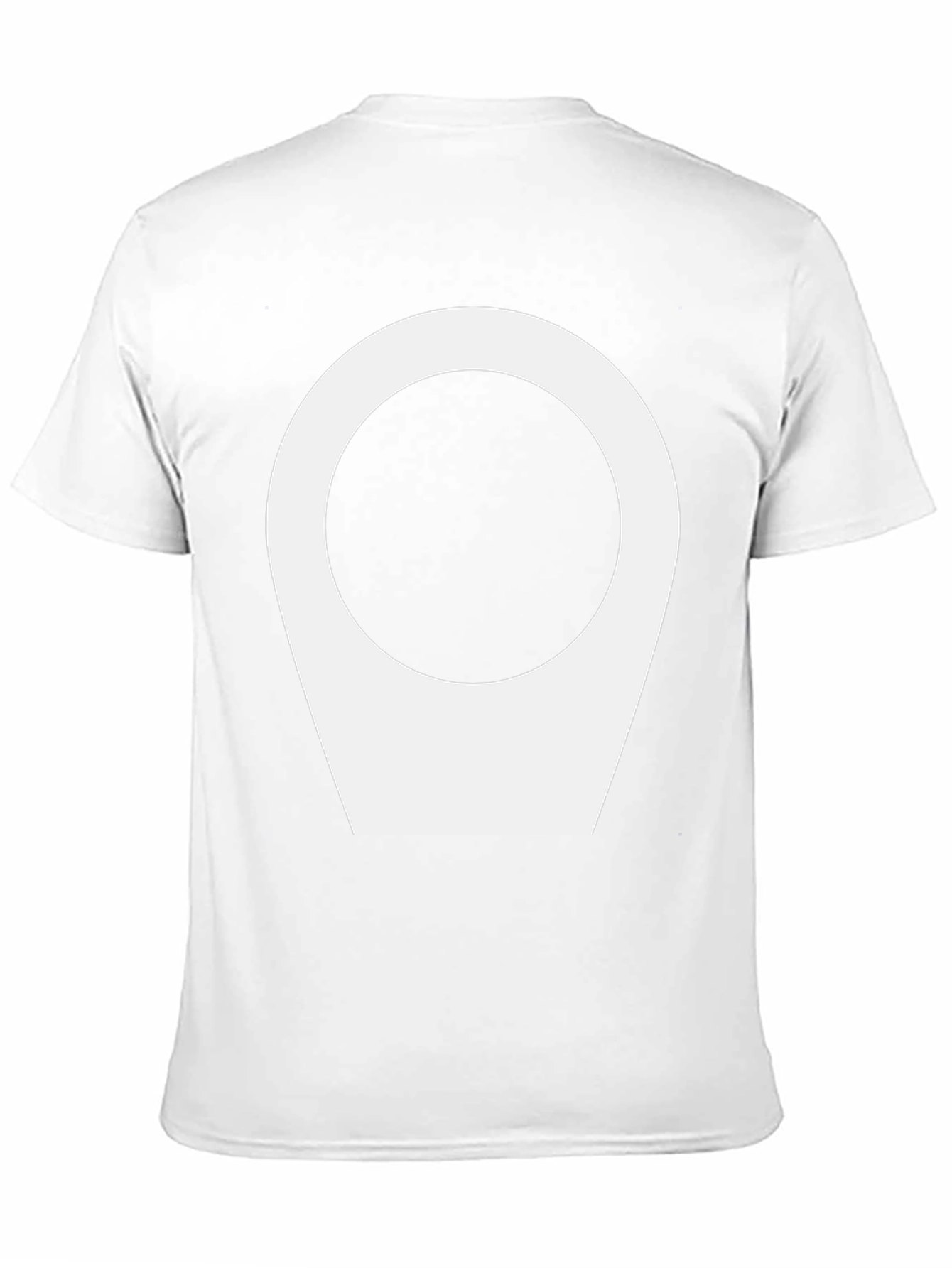 Modern Black Tee with Abstract White Location Icon